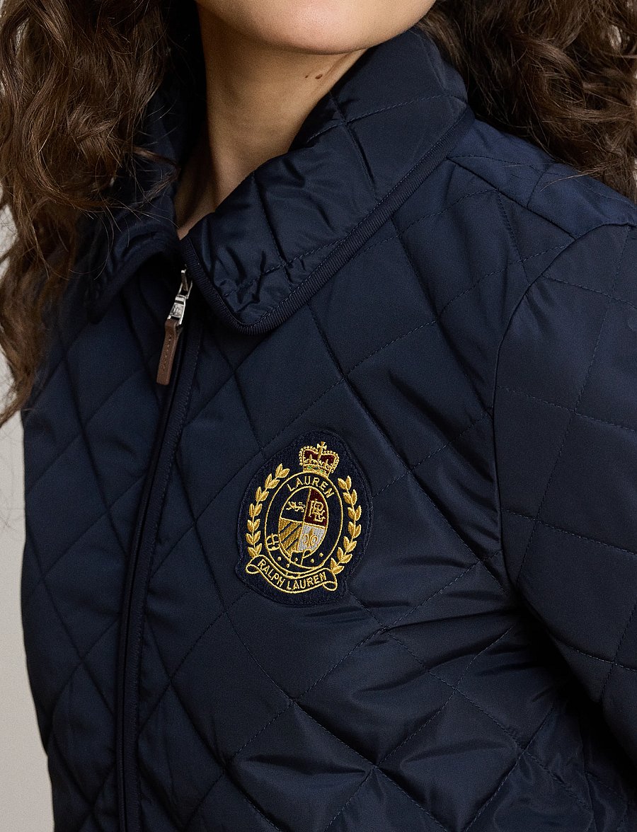 Lauren Ralph Lauren - Crest-Patch Diamond-Quilted Jacket - frühlingsjacken - dk navy - 3