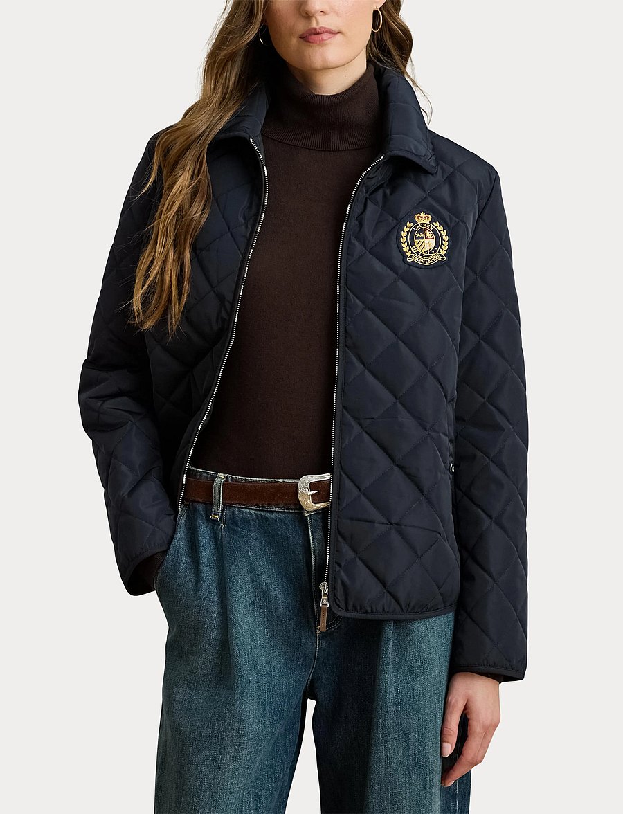 Lauren Ralph Lauren - Crest-Patch Diamond-Quilted Jacket - frühlingsjacken - dk navy - 5