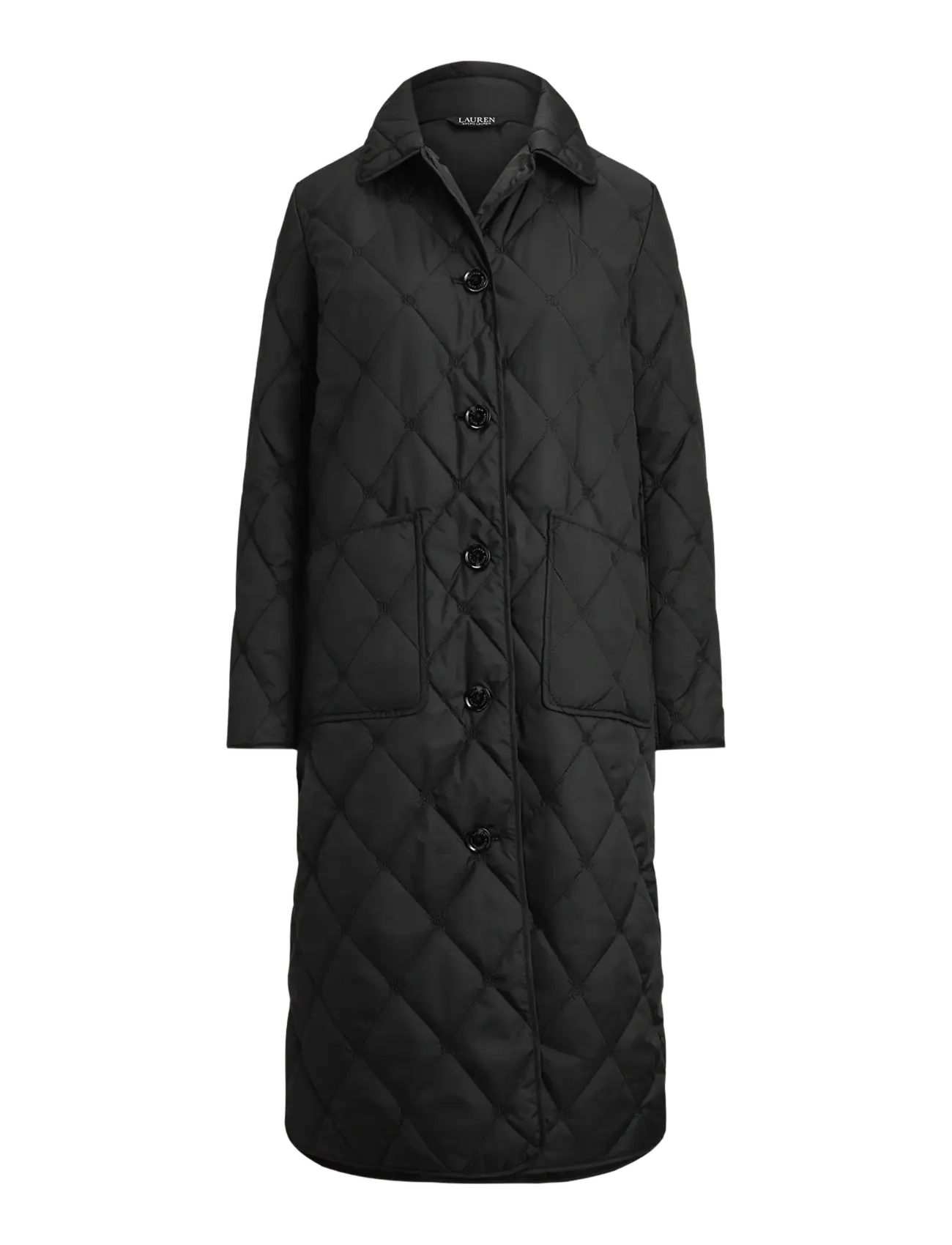 Lauren Ralph Lauren - Logo Quilted Down Long Coat - black - 1