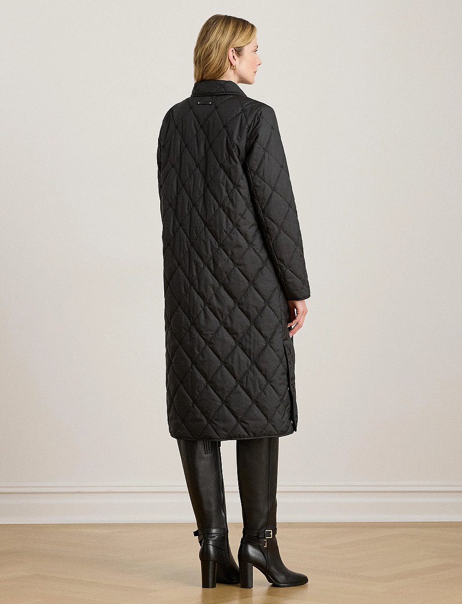 Lauren Ralph Lauren - Logo Quilted Down Long Coat - black - 2