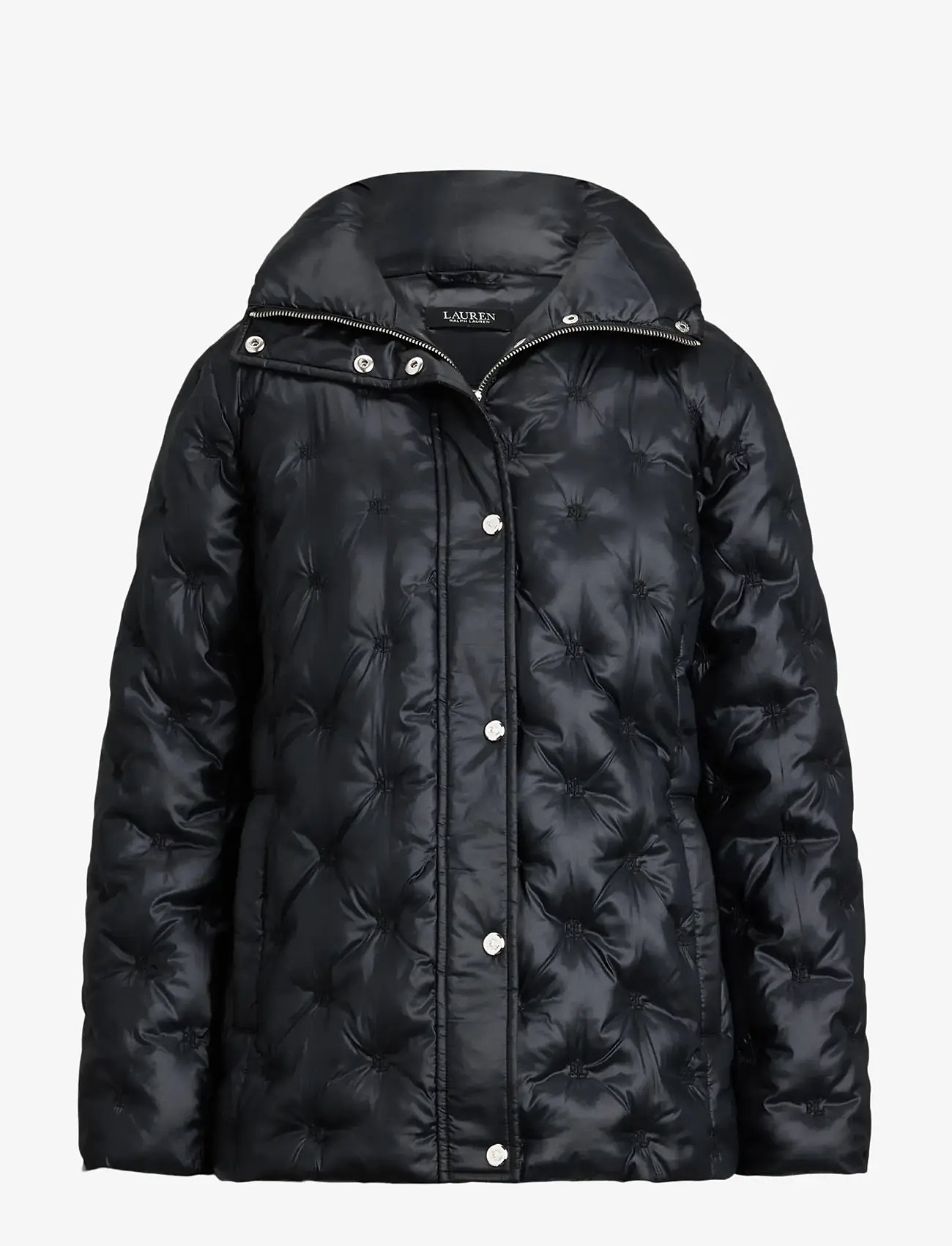 Lauren Ralph Lauren - Logo Quilted Funnelneck Puffer Coat - kevadjoped - black - 1