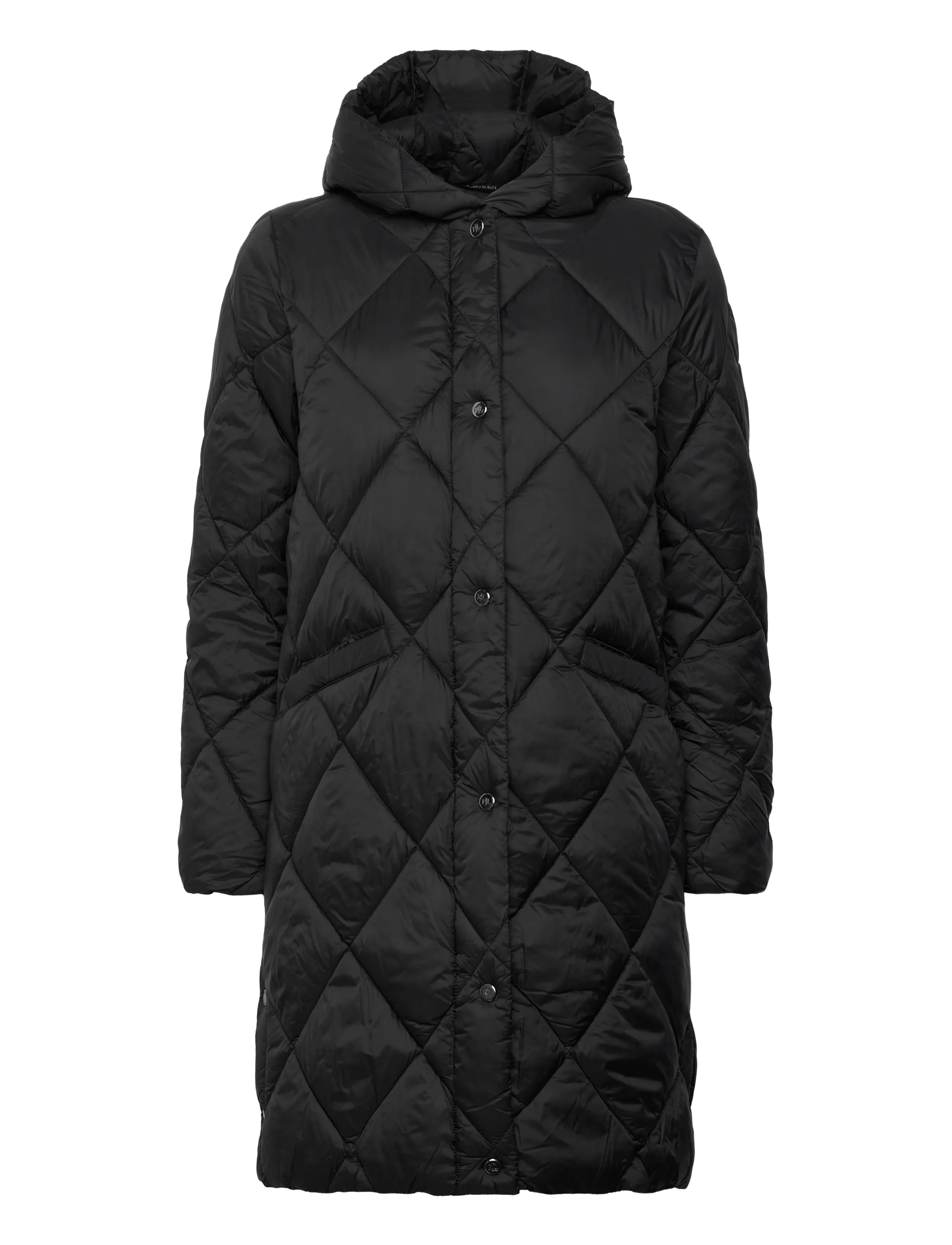 Lauren Ralph Lauren Hooded Diamond-Quilted Down Coat - Kleidung - BLACK / black