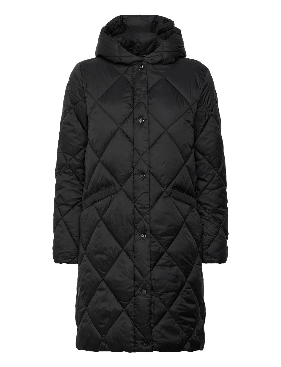 Lauren Ralph Lauren - Hooded Diamond-Quilted Down Coat - vinterjakker - black - 1