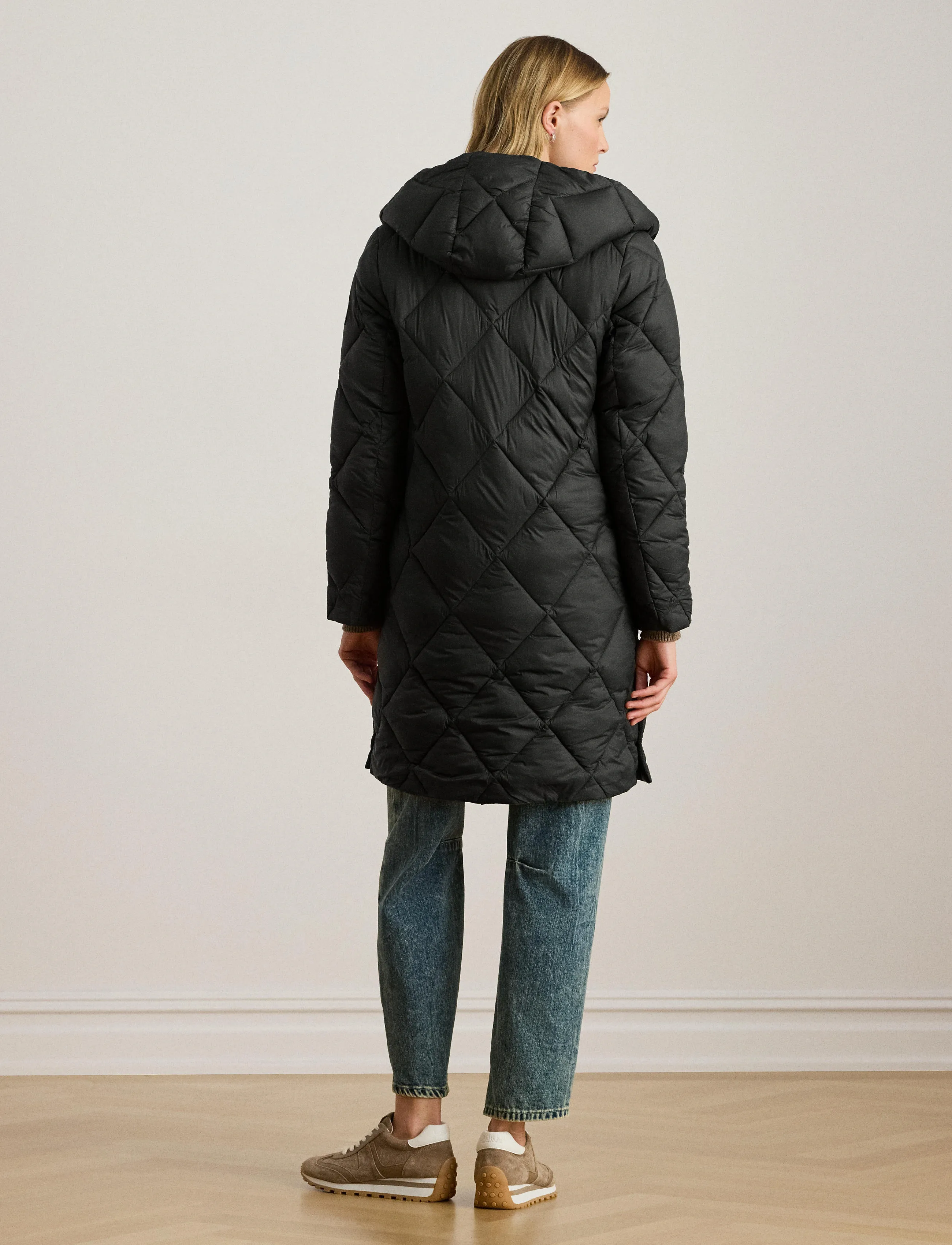 Lauren Ralph Lauren - Hooded Diamond-Quilted Down Coat - winter jacket - black - 5