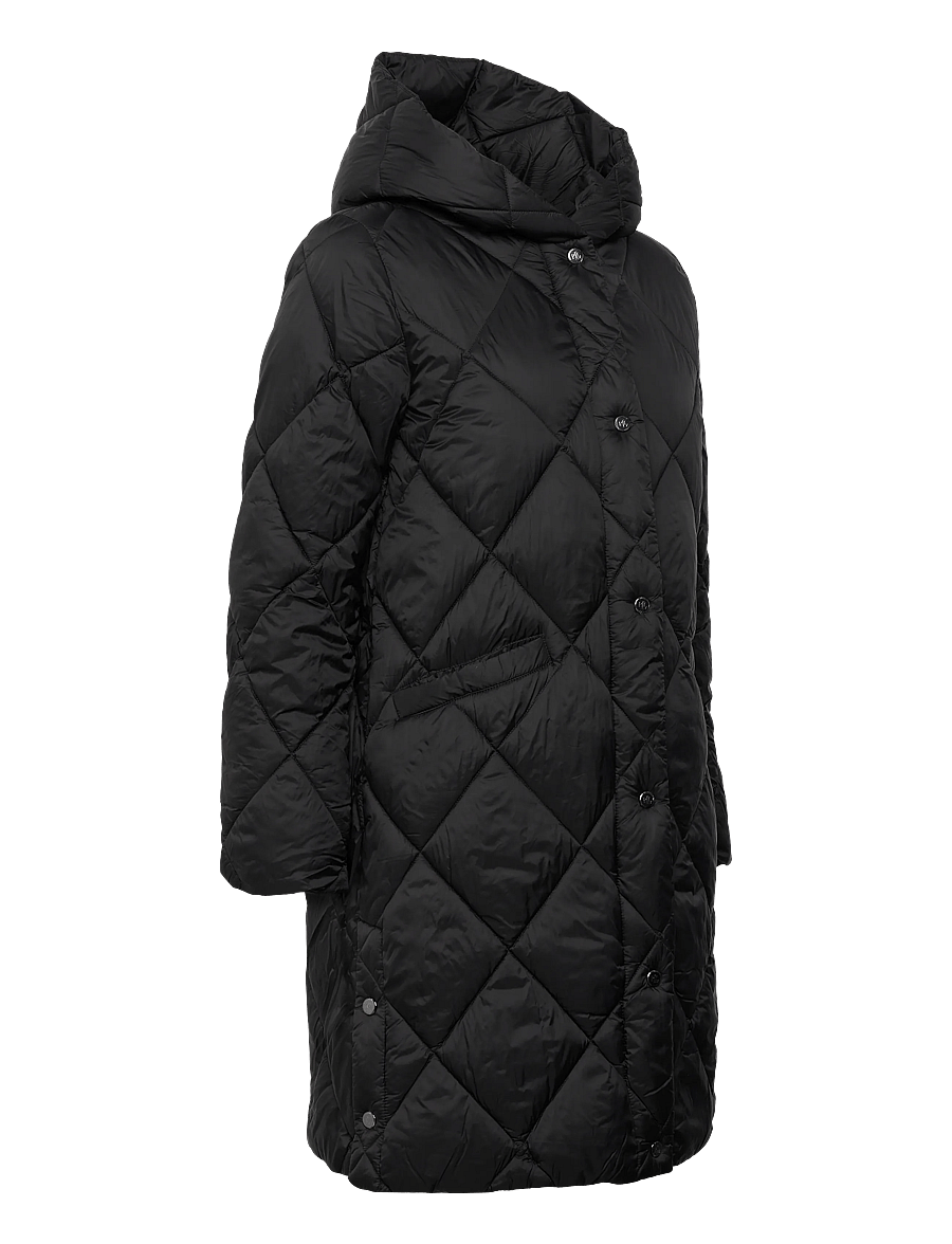 Lauren Ralph Lauren - Hooded Diamond-Quilted Down Coat - vinterjakker - black - 3