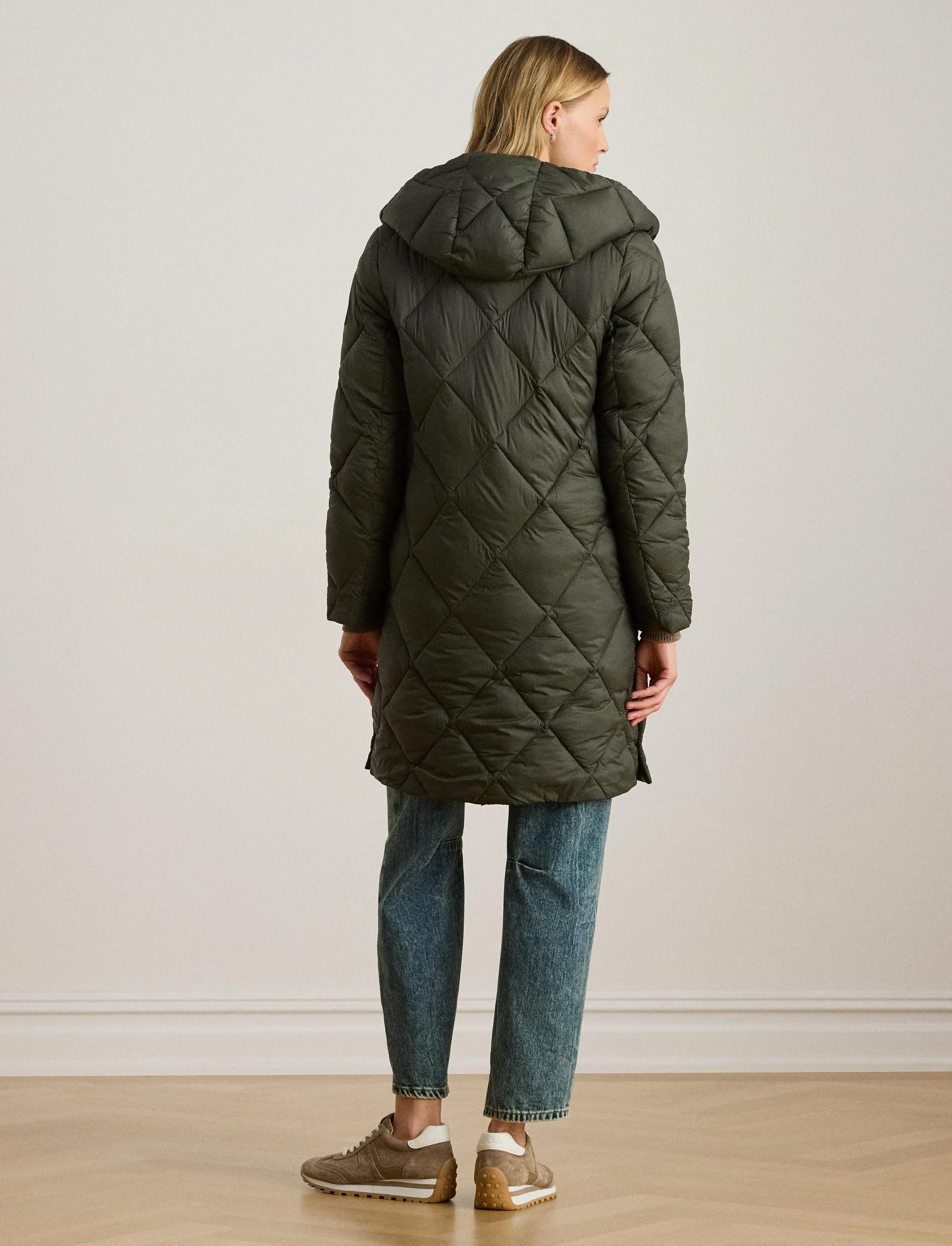 Lauren Ralph Lauren - Hooded Diamond-Quilted Down Coat - kurtki wiosenne - litchfield loden - 5
