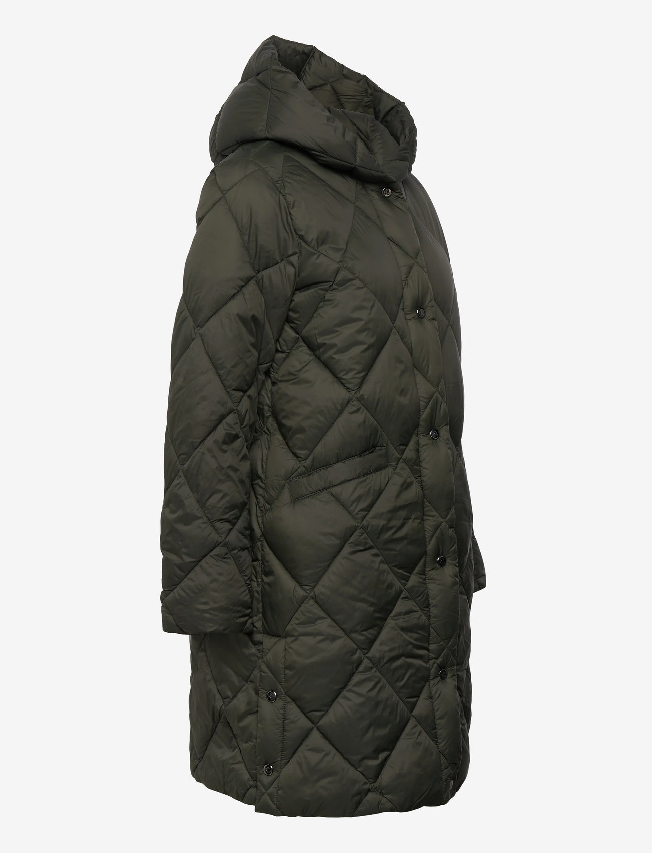 Lauren Ralph Lauren - Hooded Diamond-Quilted Down Coat - uldfrakker - litchfield loden - 3