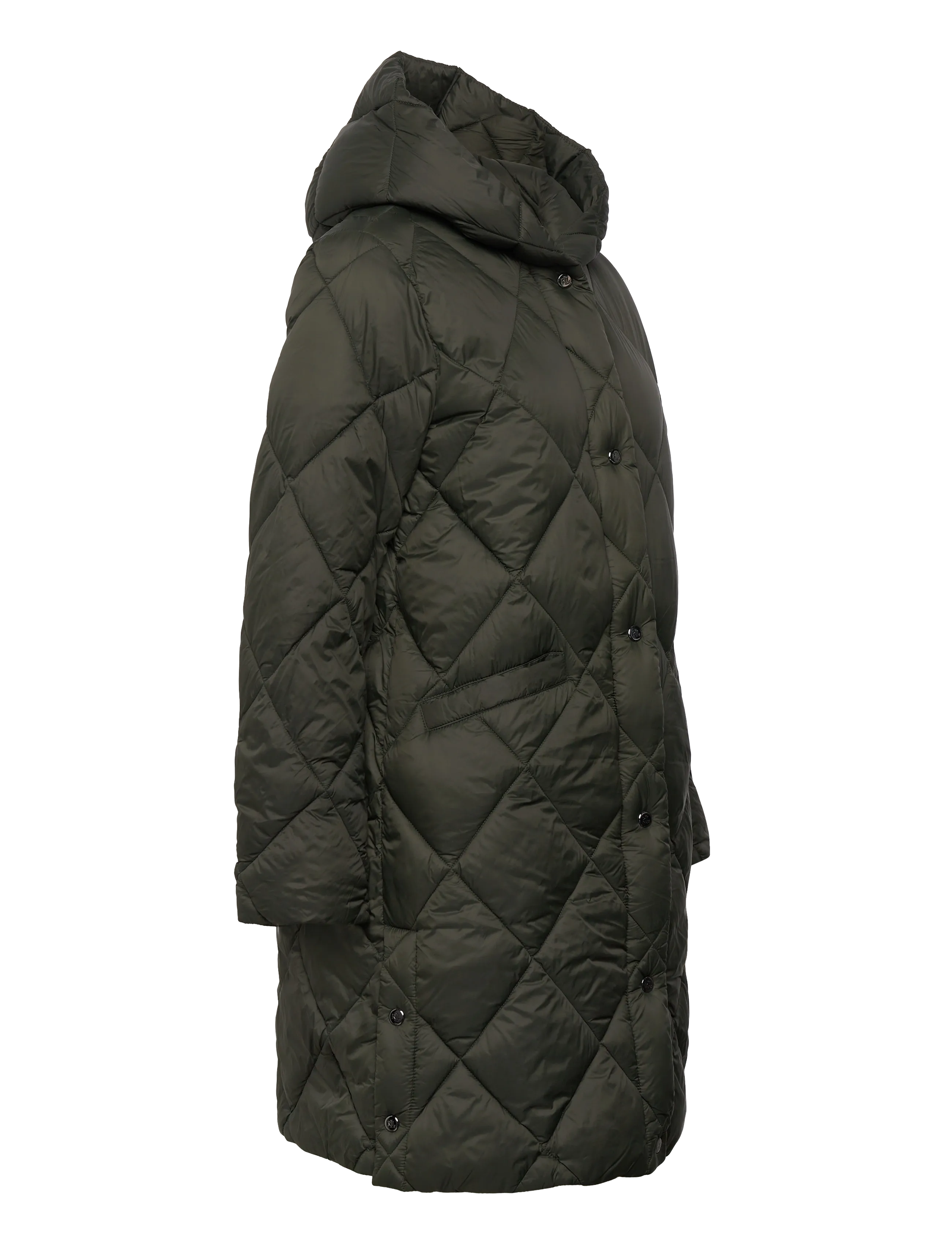 Lauren Ralph Lauren - Hooded Diamond-Quilted Down Coat - kurtki wiosenne - litchfield loden - 3
