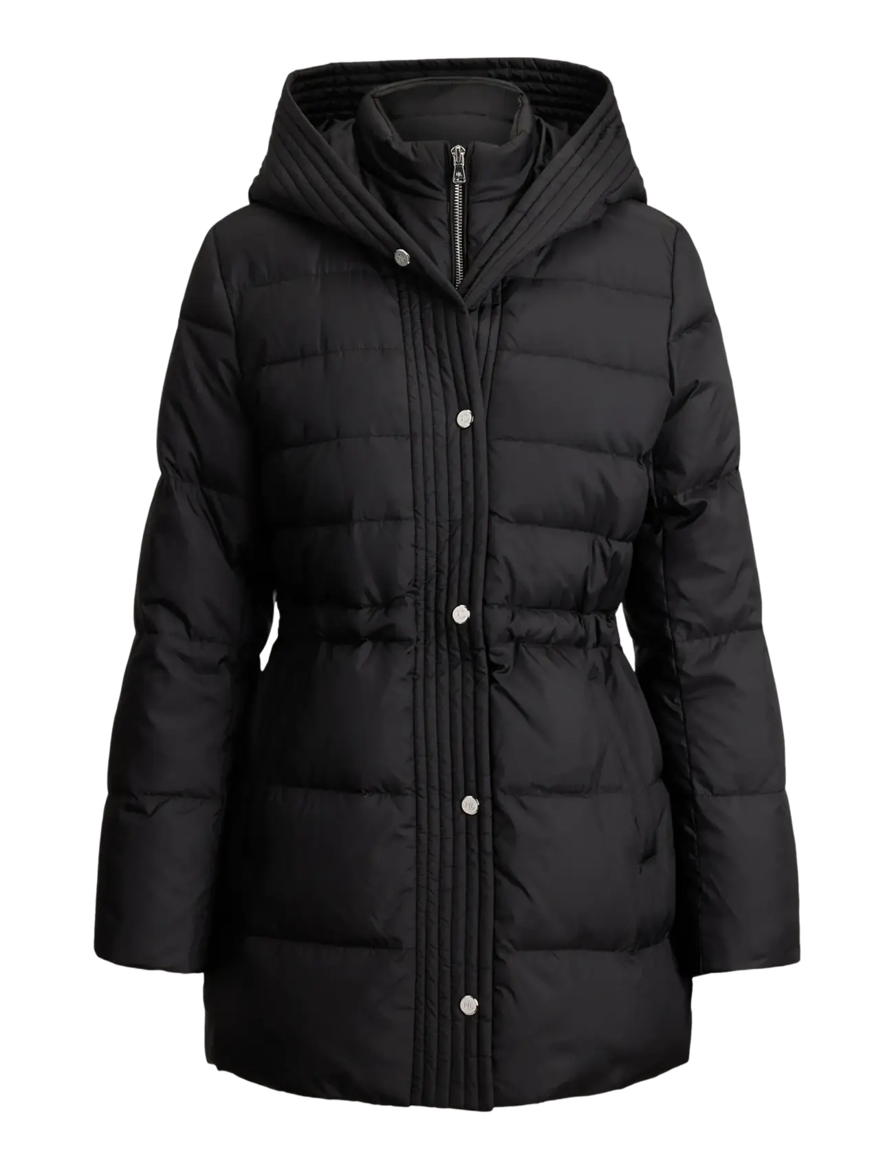 Lauren Ralph Lauren Hooded Quilted Vestee Down Coat - Overtøj - BLACK / black