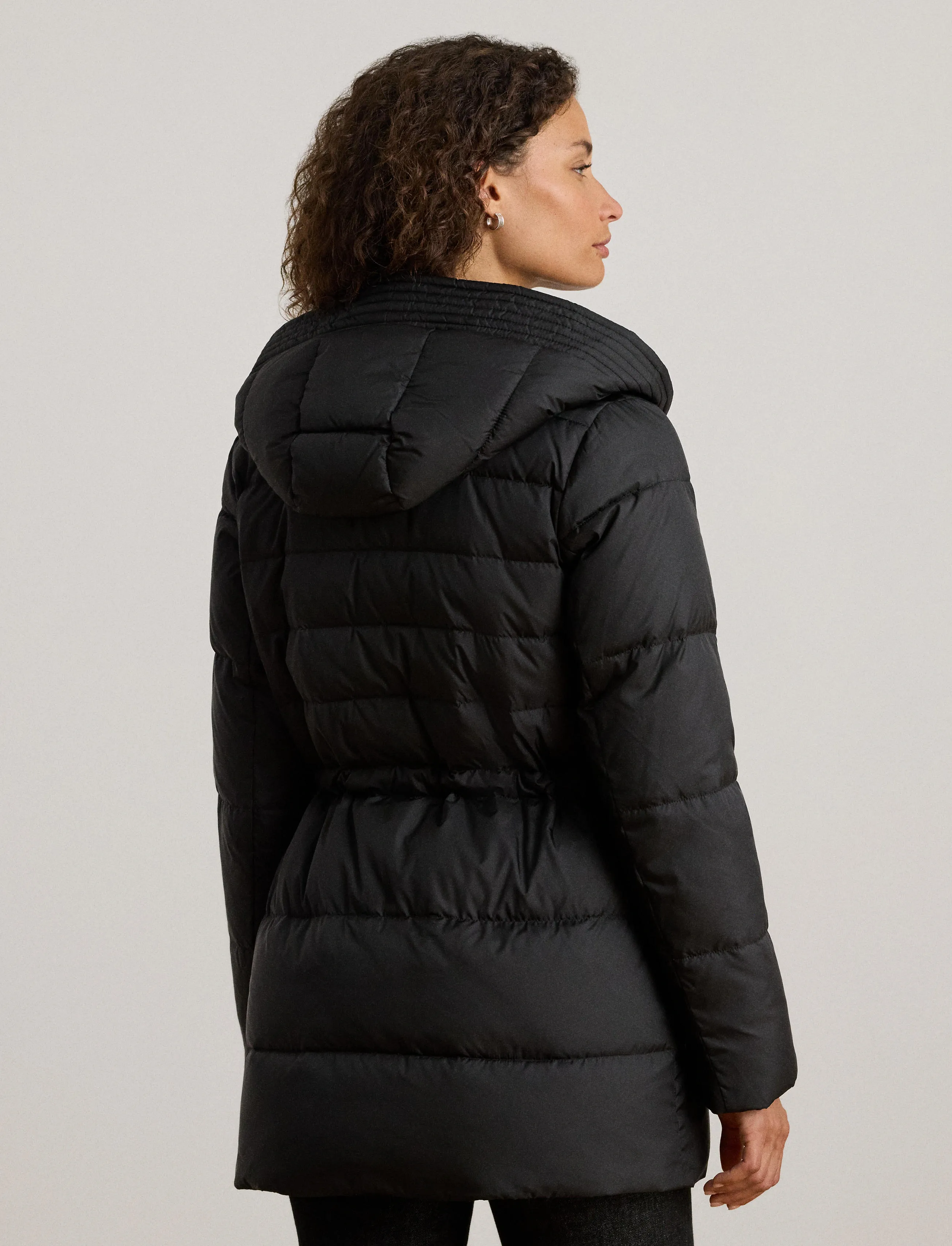 Lauren Ralph Lauren - Hooded Quilted Vestee Down Coat - vestes d'hiver - black - 2