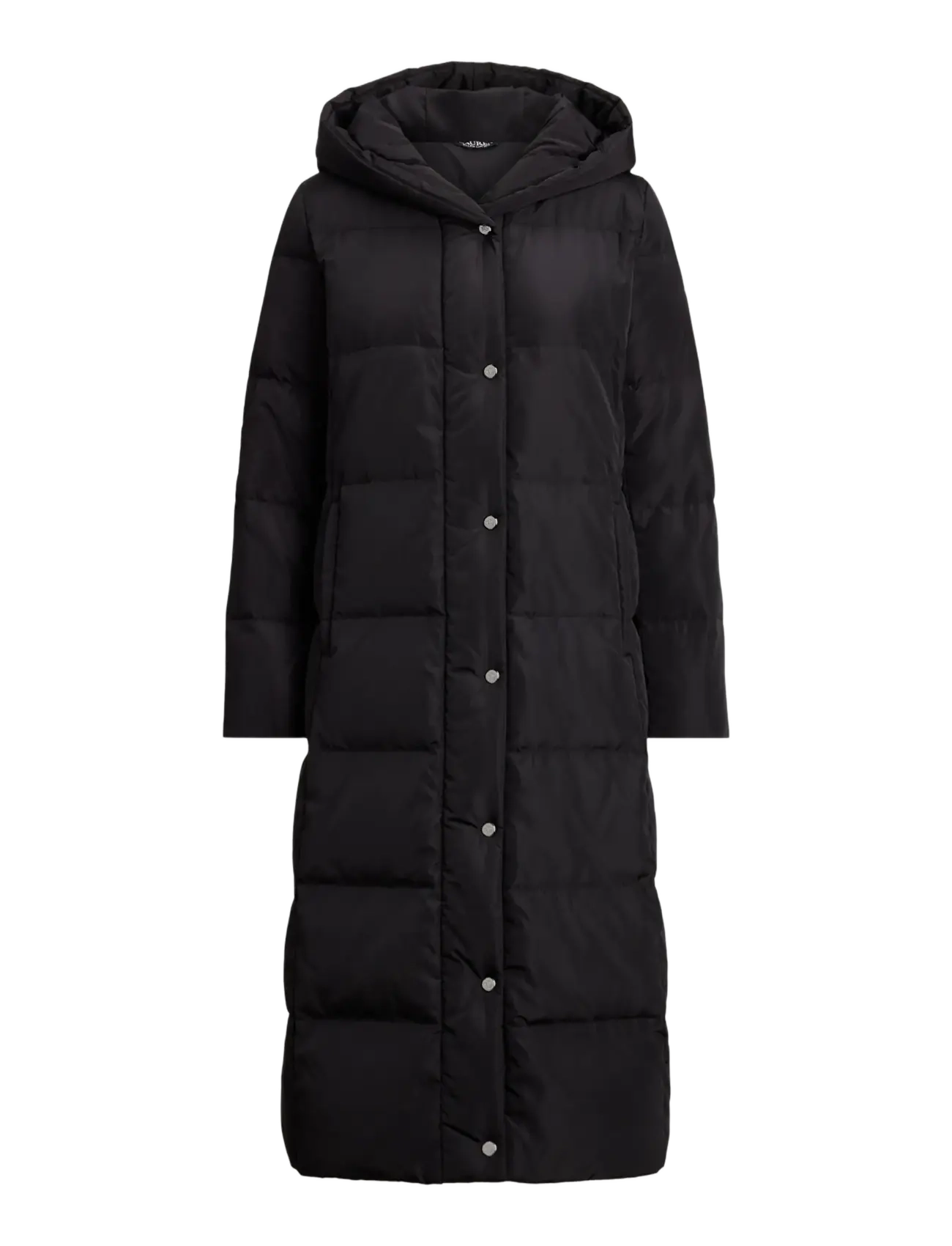 Lauren Ralph Lauren Hooded Channel-Quilted Down Puffer Coat - Vinterjackor - BLACK / black