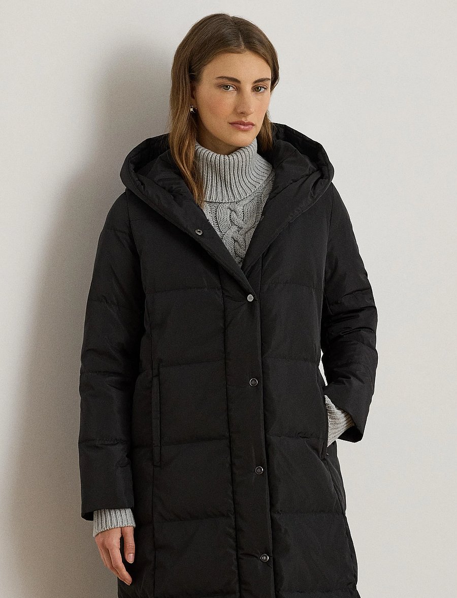 Lauren Ralph Lauren - Hooded Channel-Quilted Down Puffer Coat - winterjacken - black - 0