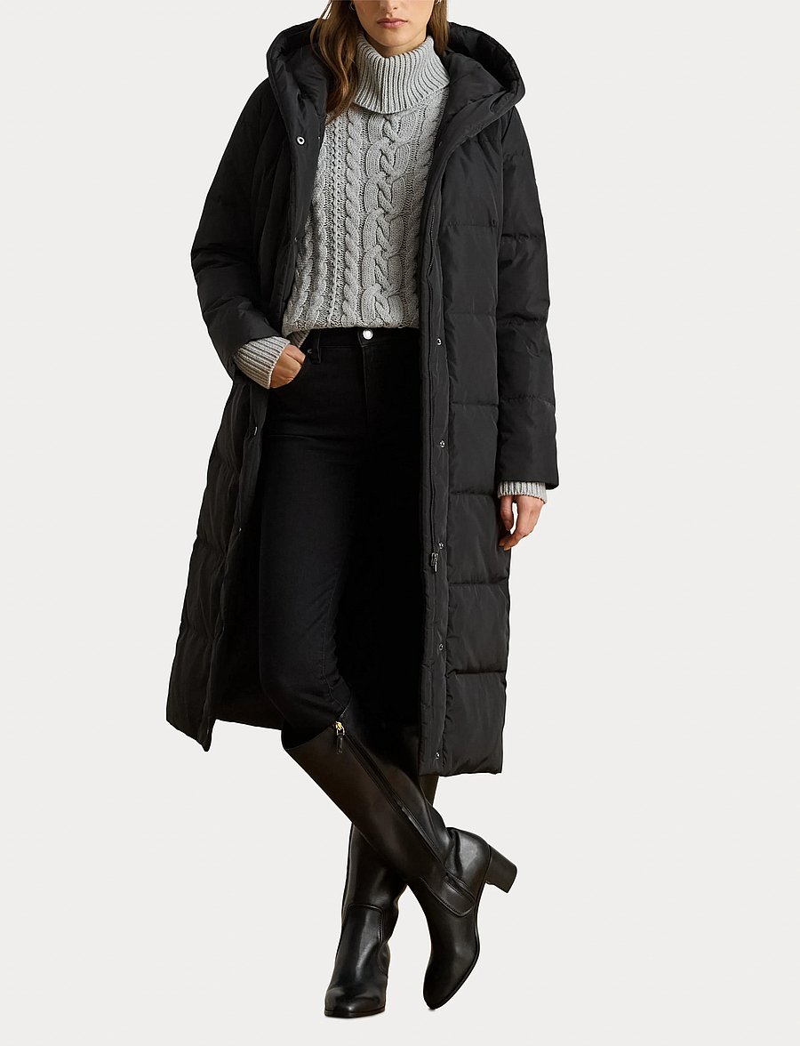 Lauren Ralph Lauren - Hooded Channel-Quilted Down Puffer Coat - winterjacken - black - 4