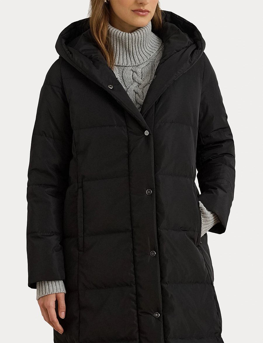 Lauren Ralph Lauren - Hooded Channel-Quilted Down Puffer Coat - winterjacken - black - 5
