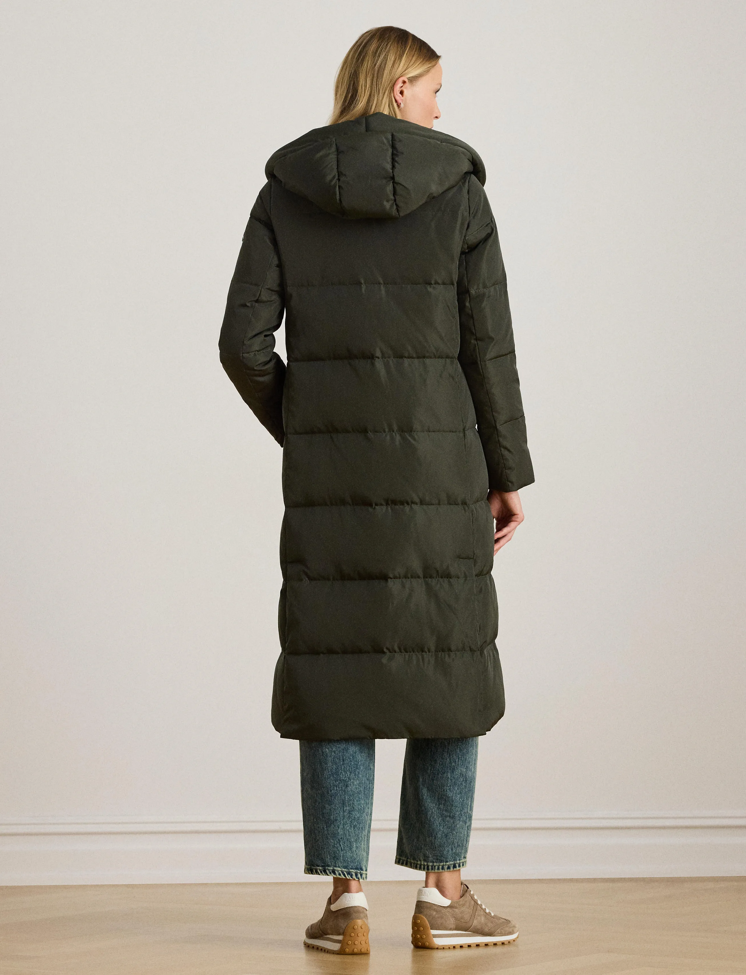 Hooded Channel-Quilted Down Puffer Coat 2