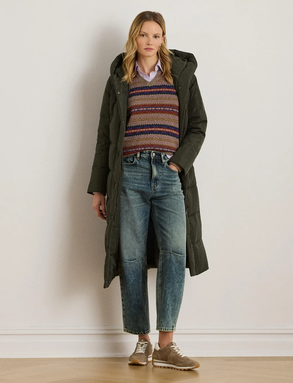 Lauren Ralph Lauren - Hooded Channel-Quilted Down Puffer Coat - dunkappor - litchfield loden - 3