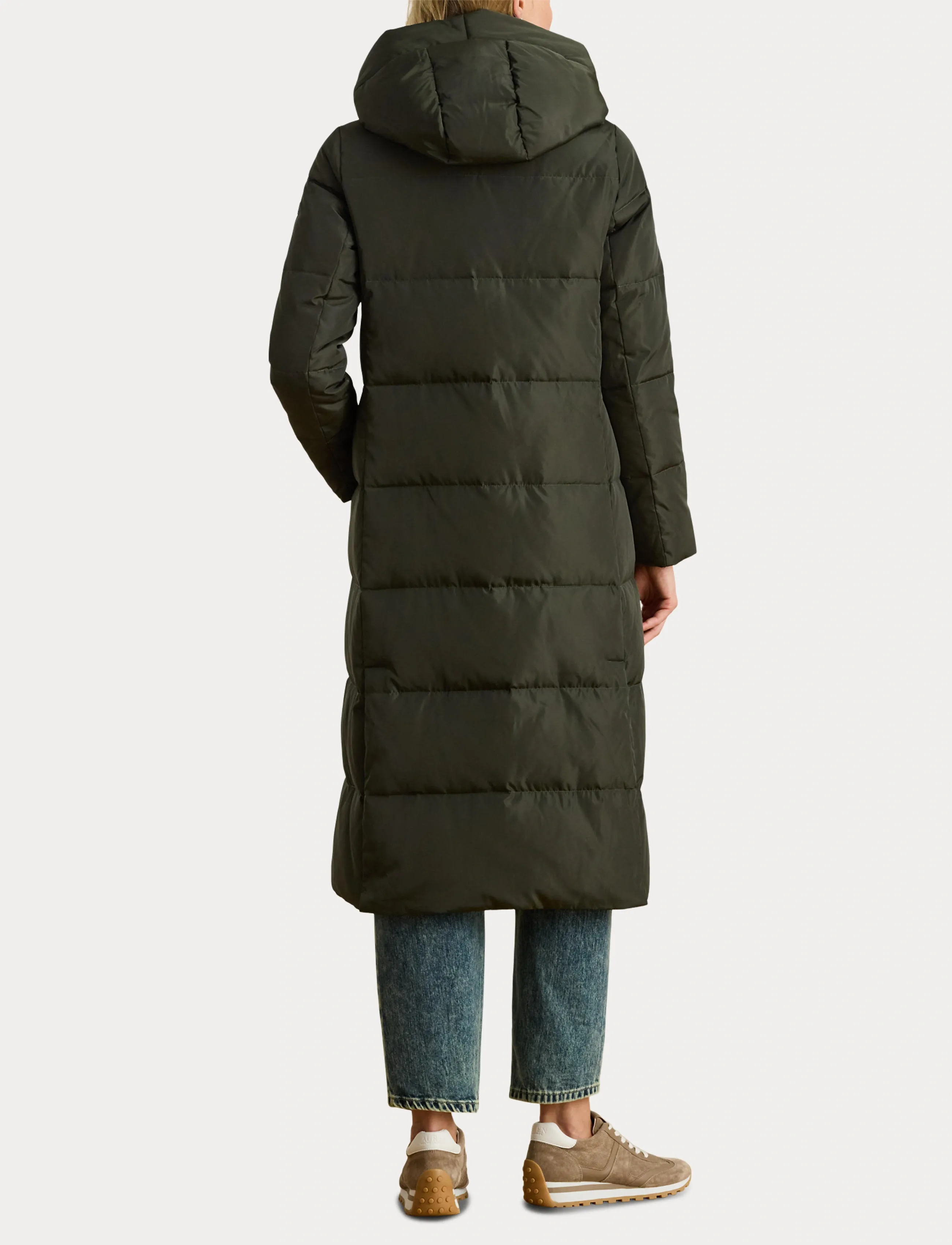 Hooded Channel-Quilted Down Puffer Coat 6