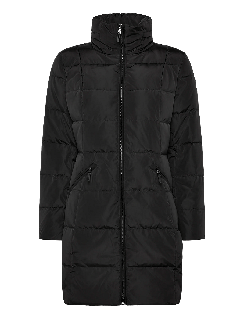 Lauren Ralph Lauren - Channel-Quilted Funnelneck Down Coat - daunenmäntel - black - 0
