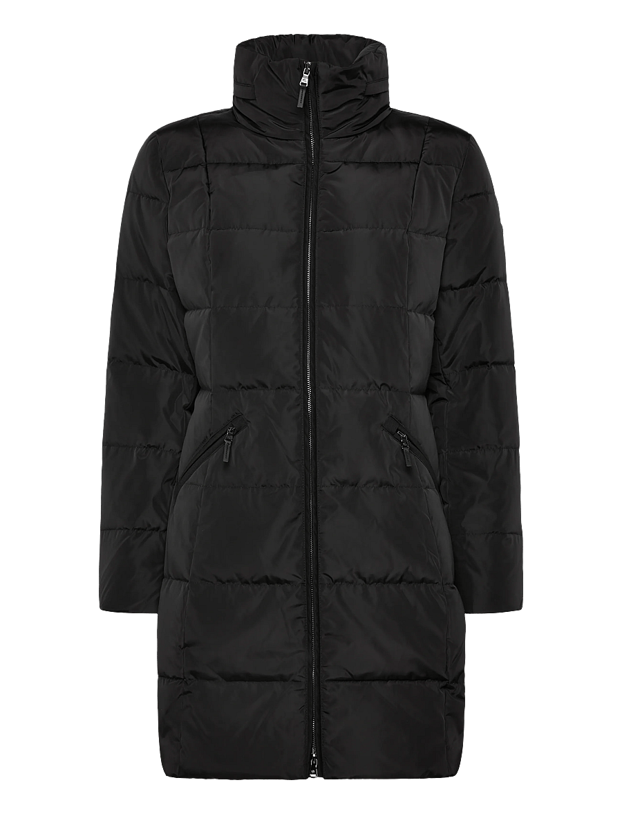 Lauren Ralph Lauren - Channel-Quilted Funnelneck Down Coat - winterjacken - black - 0