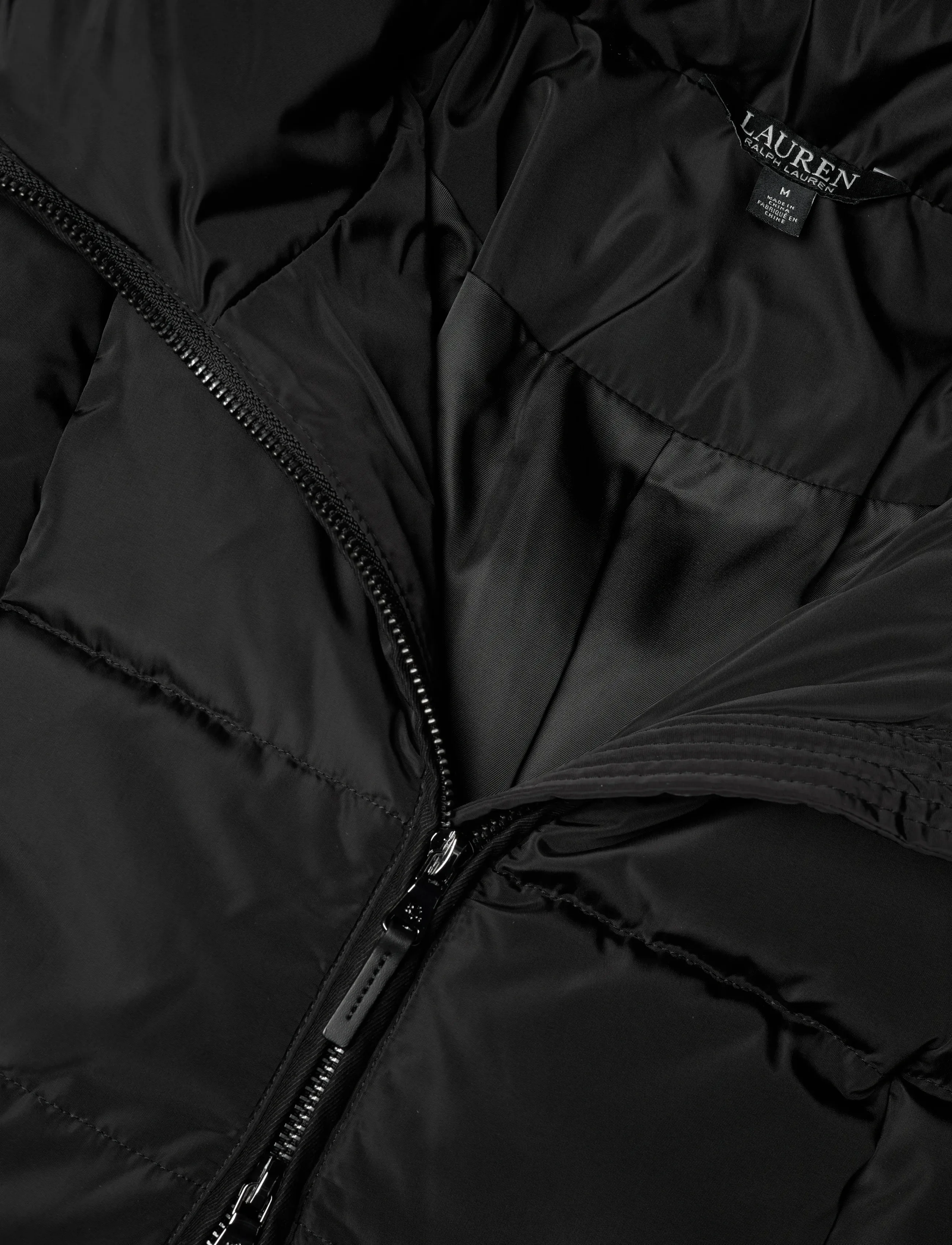 Lauren Ralph Lauren - Channel-Quilted Funnelneck Down Coat - vinterjakker - black - 3
