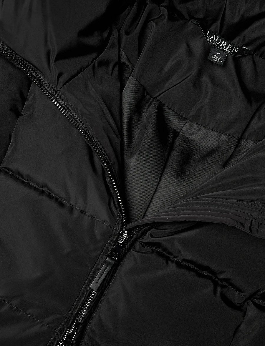 Lauren Ralph Lauren - Channel-Quilted Funnelneck Down Coat - winterjacken - black - 3