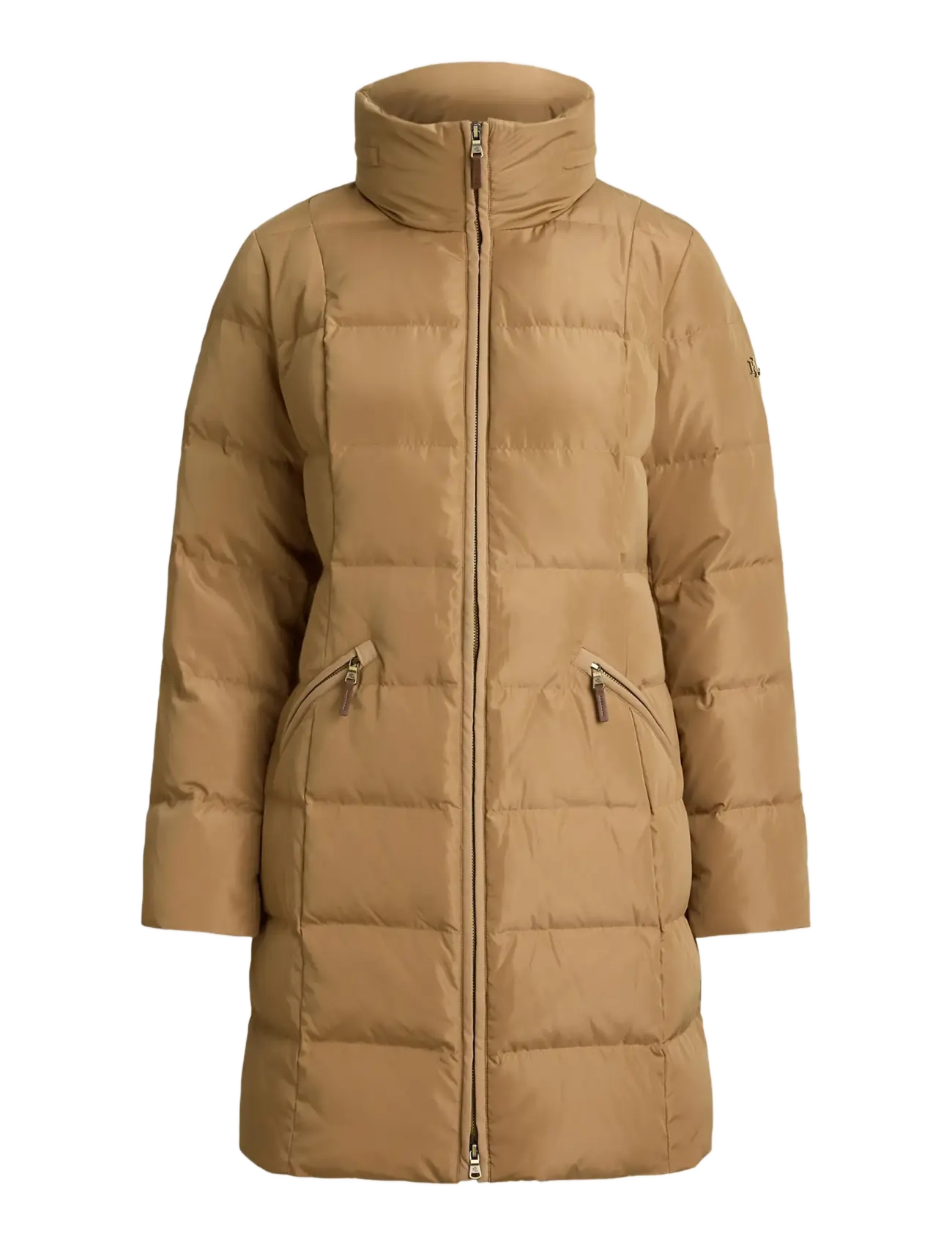 Lauren Ralph Lauren Channel-Quilted Funnelneck Down Coat - Ralph Lauren - CLASSIC CAMEL / beige