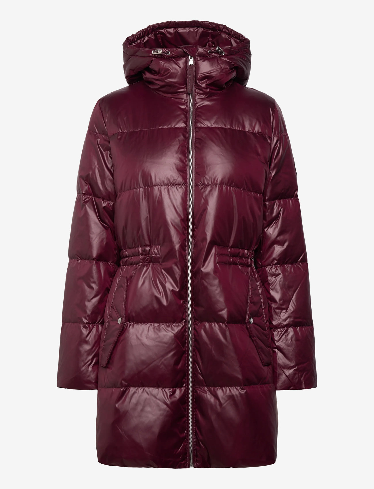 Lauren Ralph Lauren - Hooded Channel-Quilted Down Coat - daunenmäntel - dark garnet - 1
