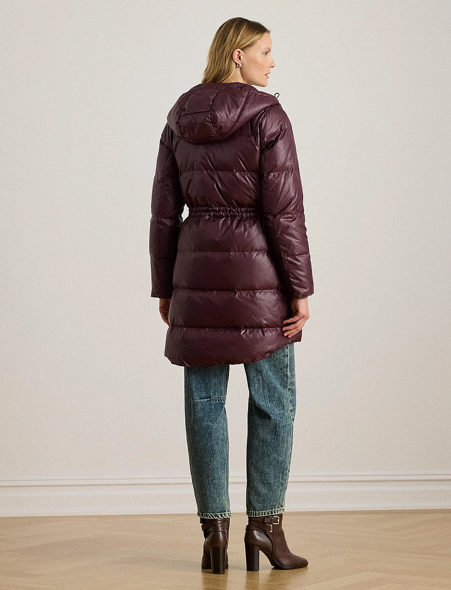 Lauren Ralph Lauren - Hooded Channel-Quilted Down Coat - vinterjackor - dark garnet - 3