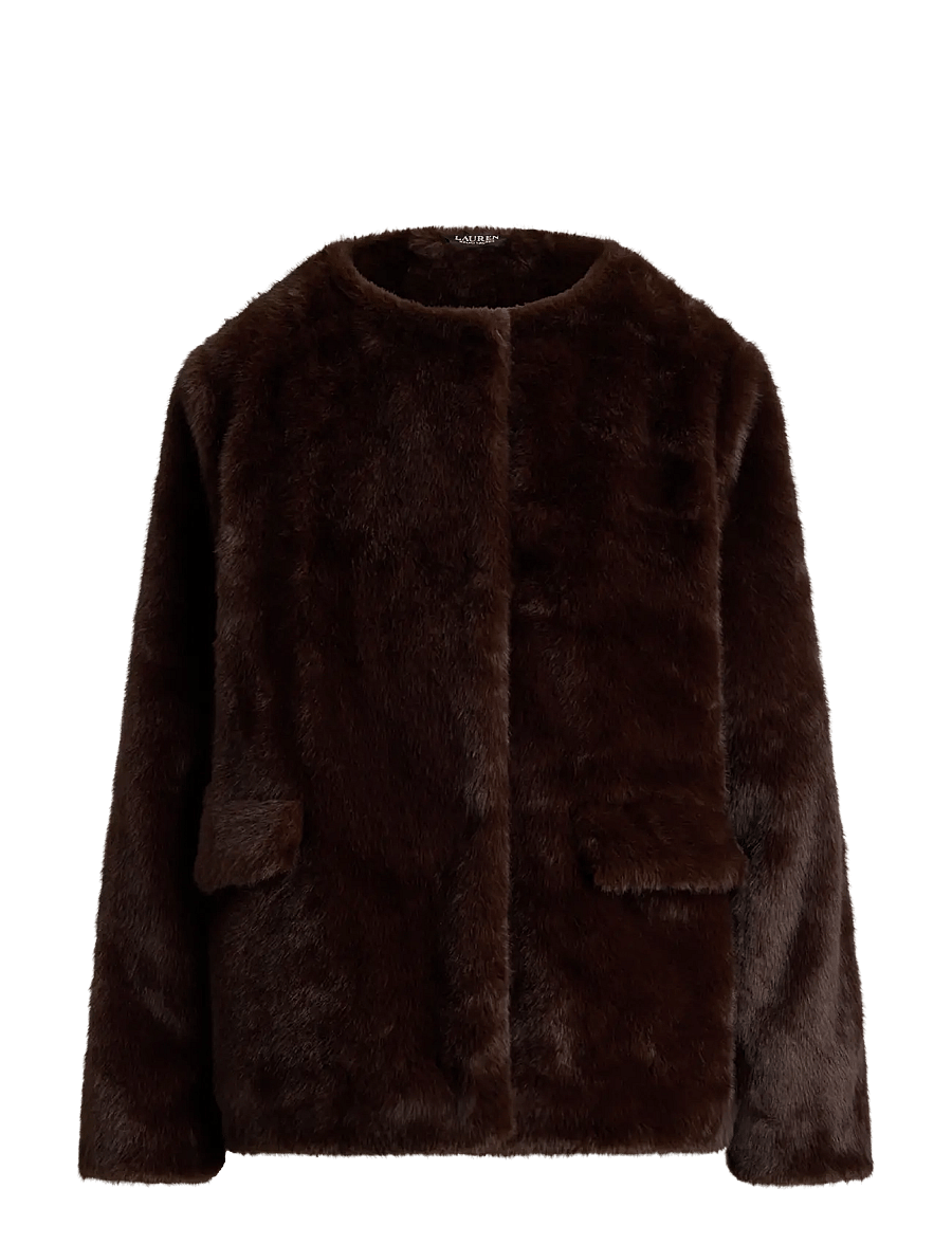 Lauren Ralph Lauren - Faux-Fur Coat - kunstpelz - circuit brown - 2