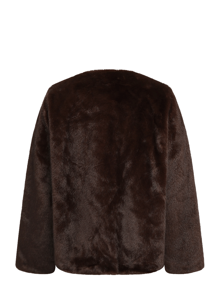 Lauren Ralph Lauren - Faux-Fur Coat - fuskpäls - circuit brown - 2