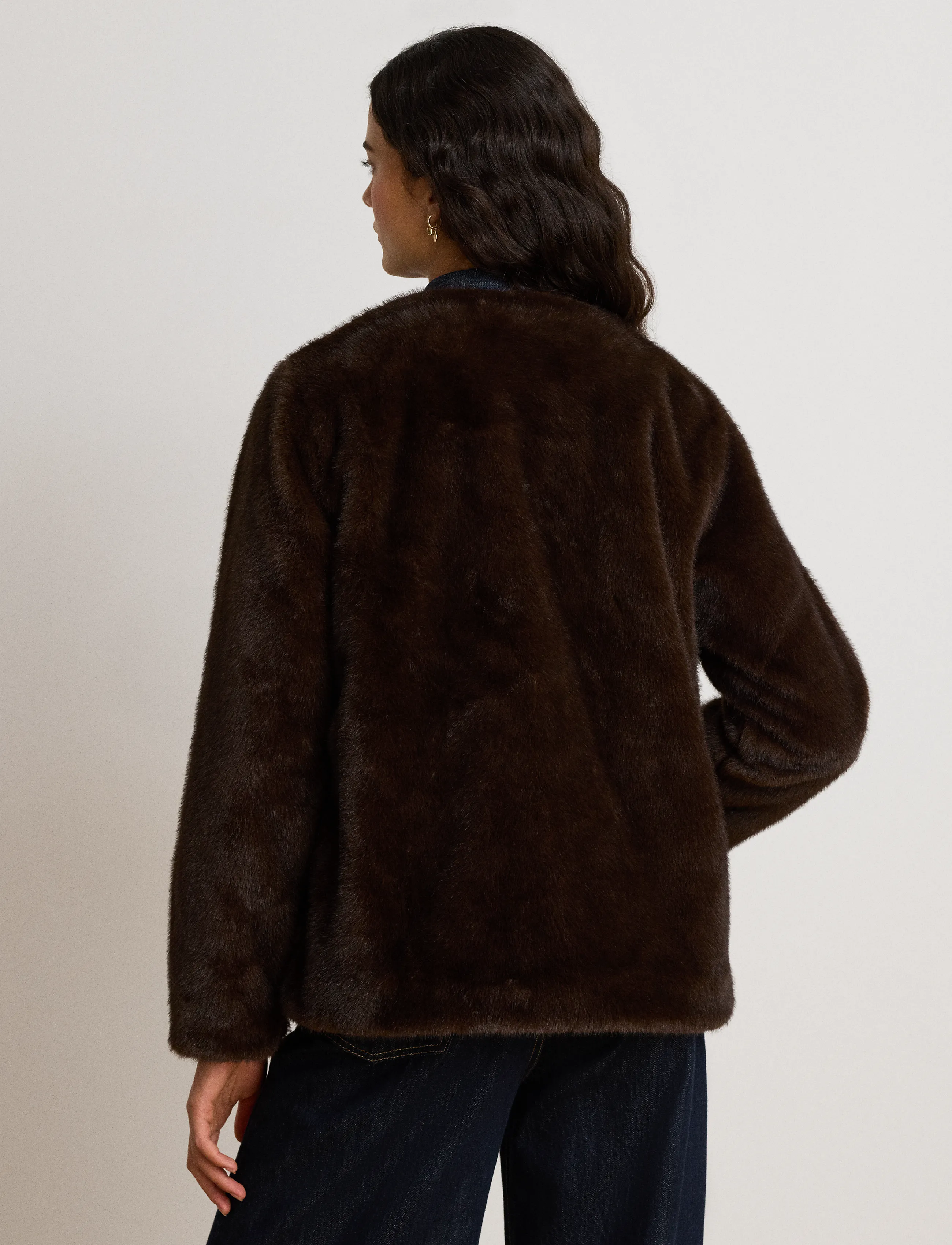 Lauren Ralph Lauren - Faux-Fur Coat - kunstpelz - circuit brown - 4