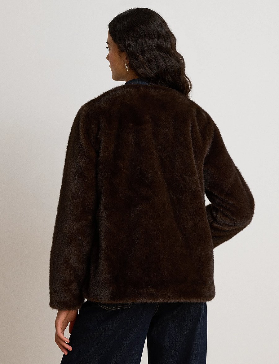 Lauren Ralph Lauren - Faux-Fur Coat - kunstpelz - circuit brown - 4