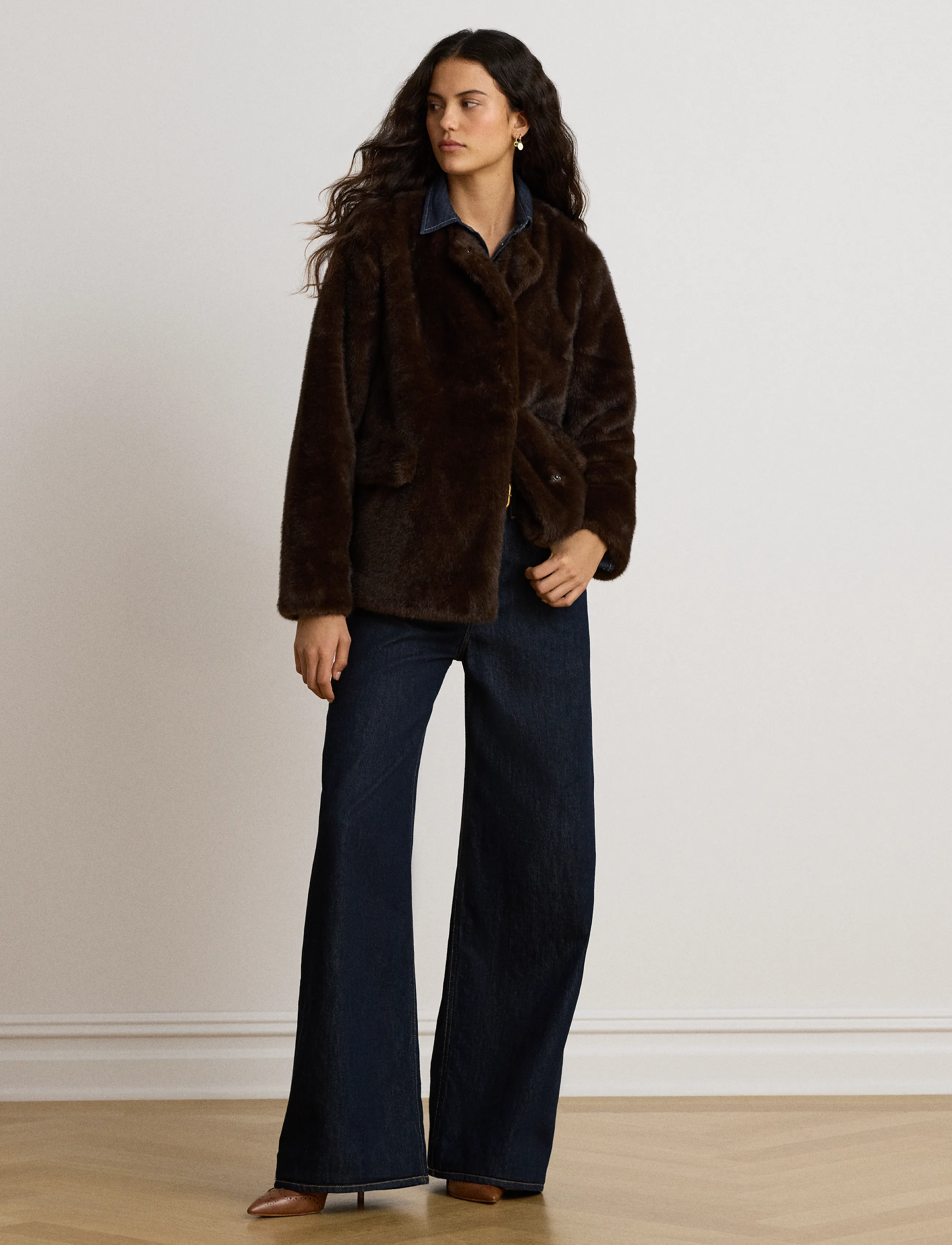 Lauren Ralph Lauren - Faux-Fur Coat - faux fur jakker - circuit brown - 4
