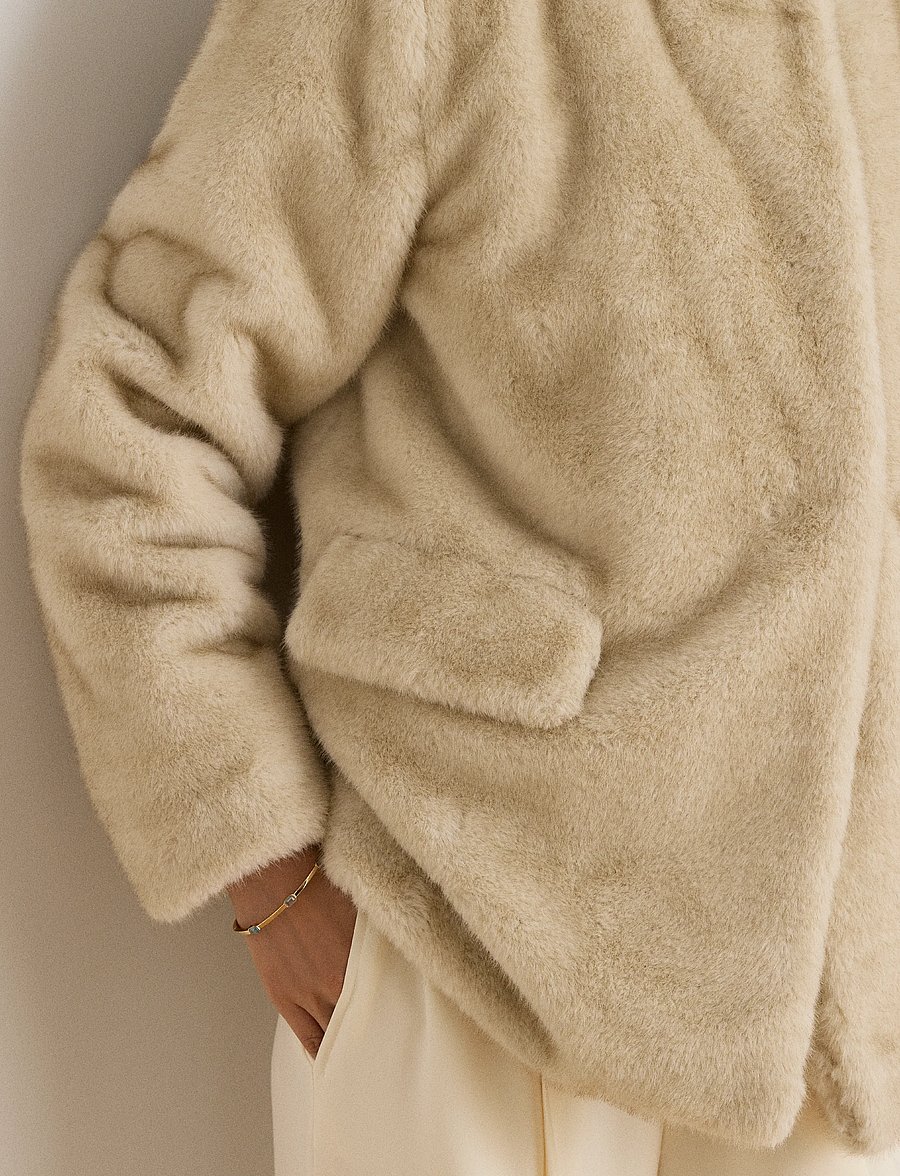Lauren Ralph Lauren - Jacka i konstpäls - fuskpäls - cream - 4
