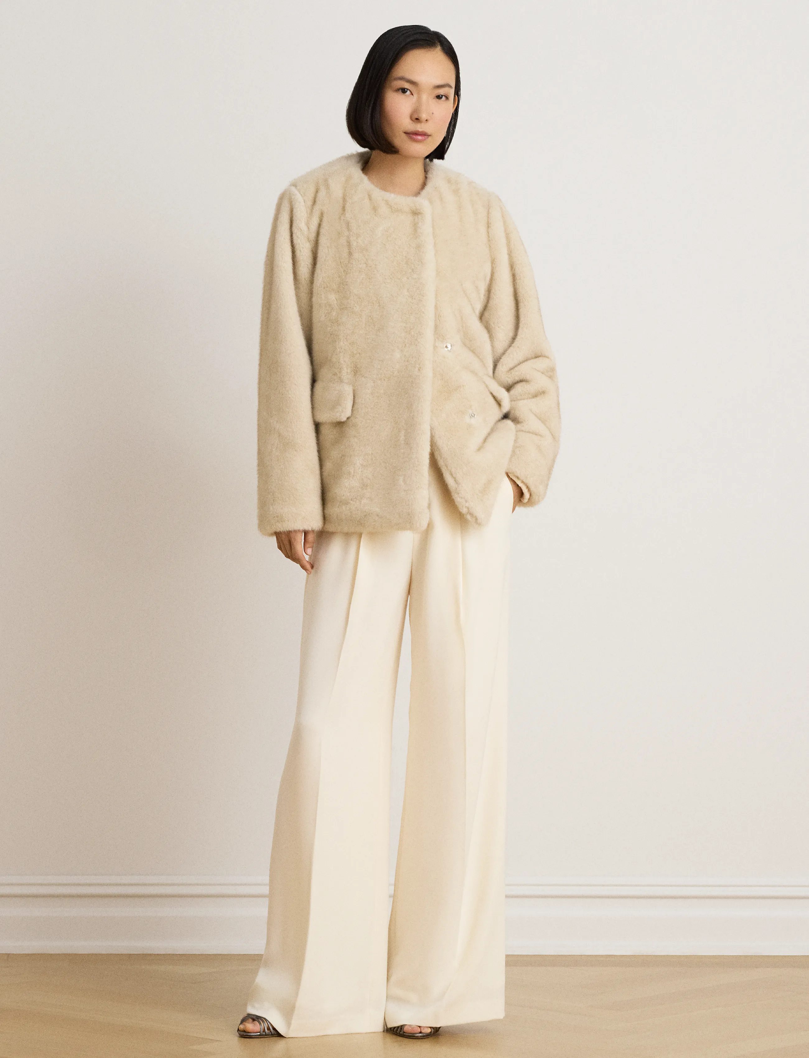 Lauren Ralph Lauren - Jacka i konstpäls - fuskpäls - cream - 5