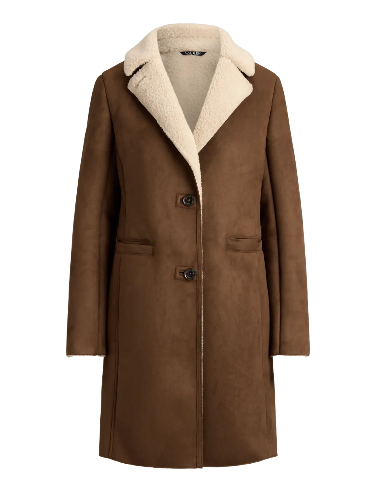 Lauren Ralph Lauren - Faux-Shearling-Suede Coat - tobacco - 1