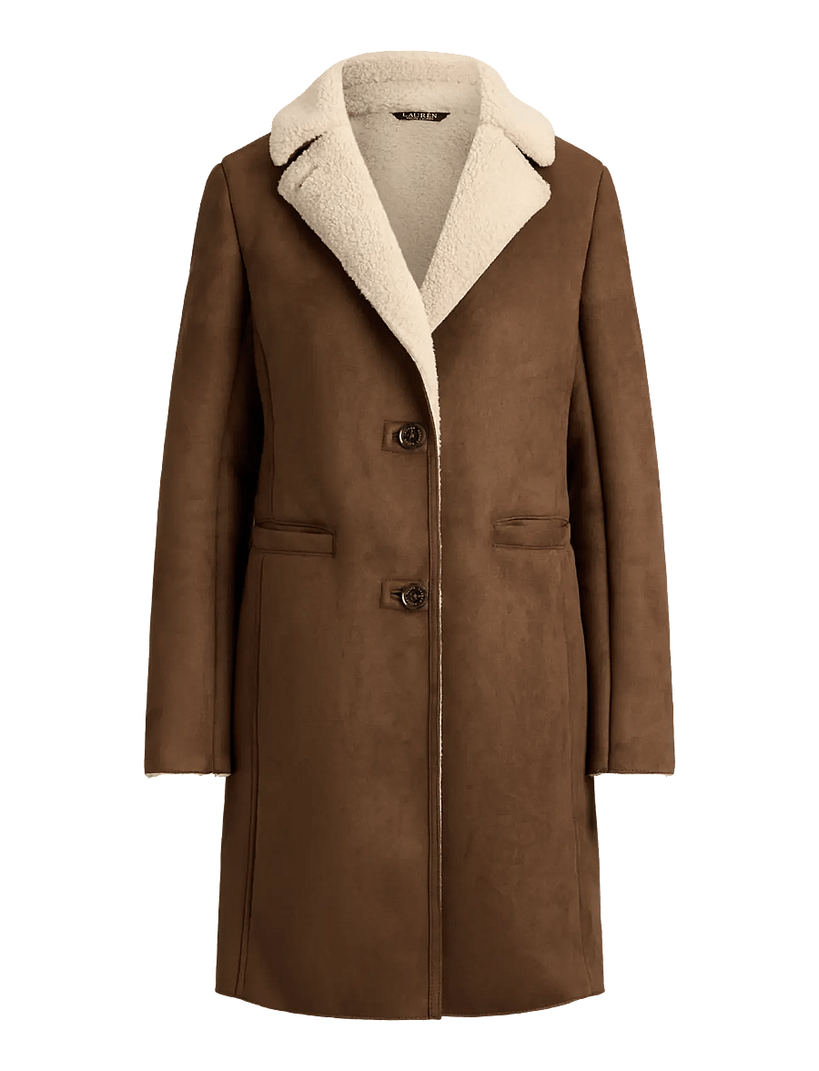 Lauren Ralph Lauren - Faux-Shearling-Suede Coat - coats - tobacco - 1