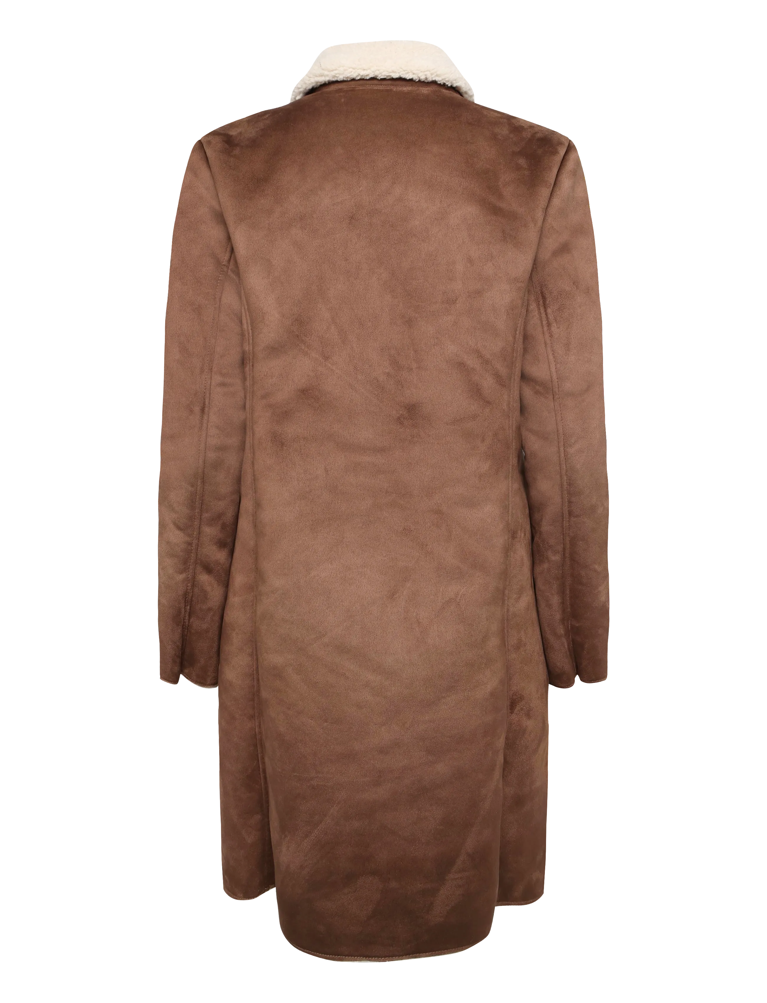 Lauren Ralph Lauren - Faux-Shearling-Suede Coat - lederjacken - tobacco - 3