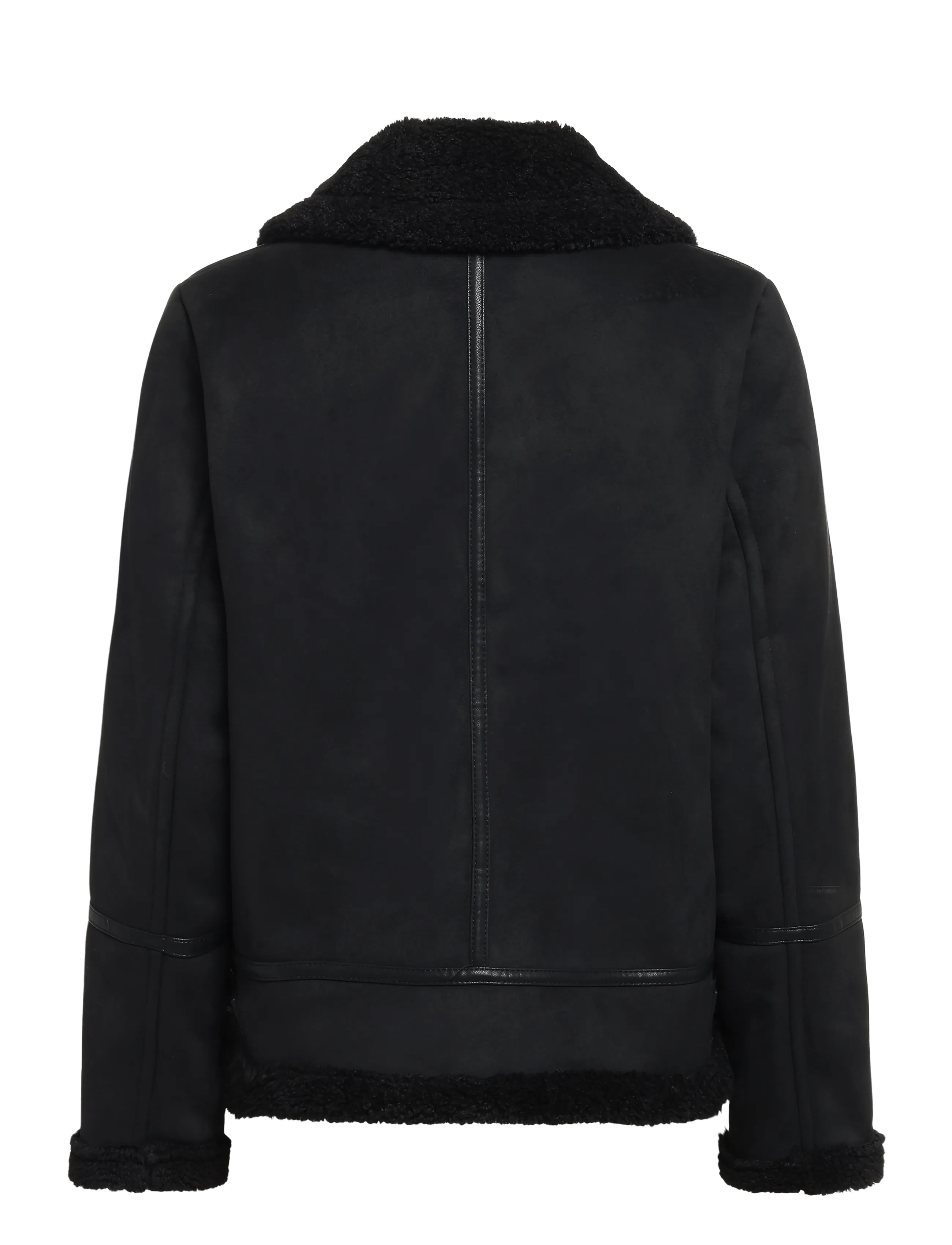 Lauren Ralph Lauren - Buckle-Trim Faux-Suede Jacket - bomberjacken - black - 3
