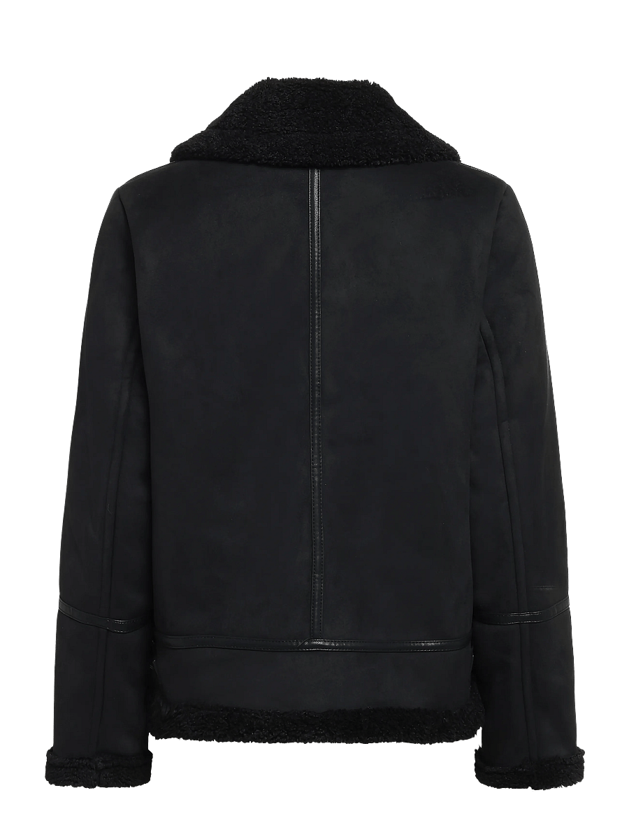 Lauren Ralph Lauren - Buckle-Trim Faux-Suede Jacket - bomberjacken - black - 3