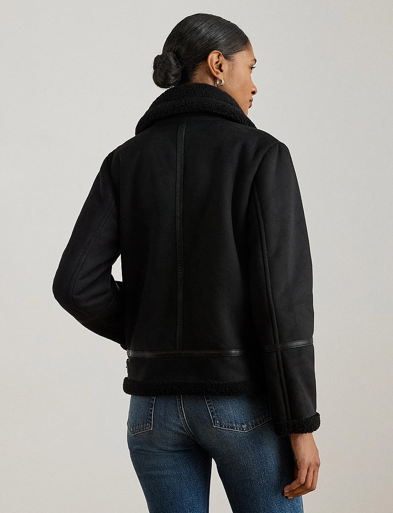 Lauren Ralph Lauren - Buckle-Trim Faux-Suede Jacket - lendurijakid - black - 2