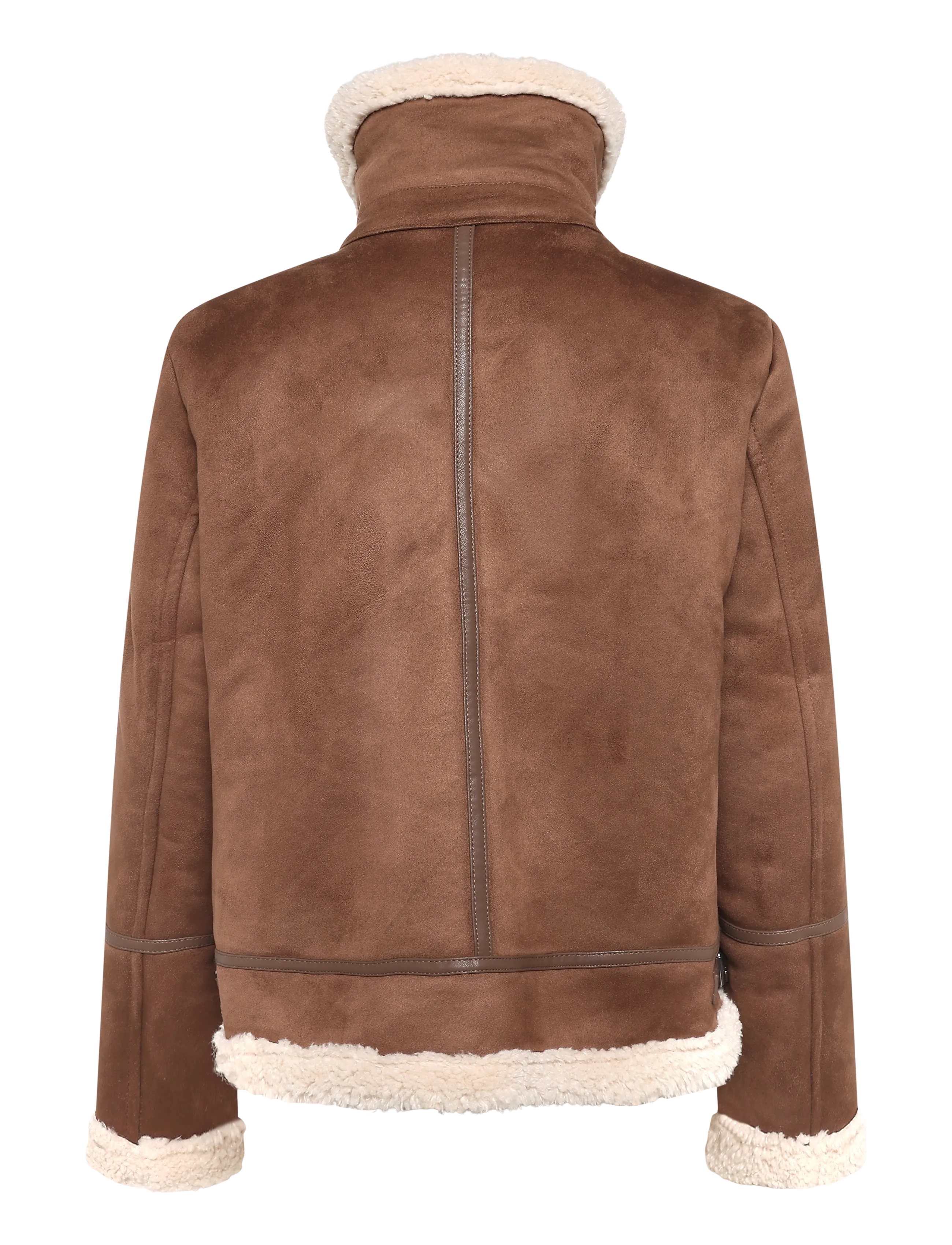 Lauren Ralph Lauren - Buckle-Trim Faux-Suede Jacket - bomberjakid - tobacco - 2