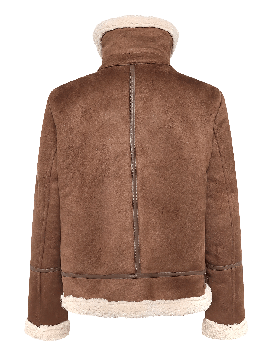 Lauren Ralph Lauren - Buckle-Trim Faux-Suede Jacket - bomberjakid - tobacco - 2