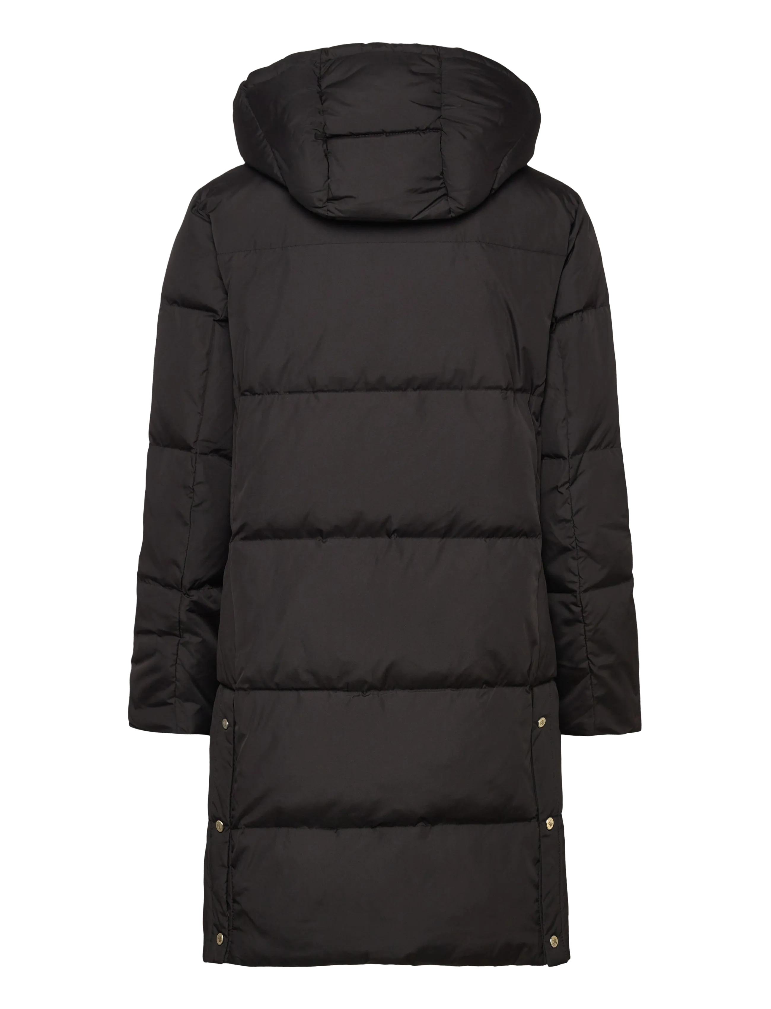 Lauren Ralph Lauren - Crest-Patch Hooded Quilted Down Coat - vinterjakker - black - 2