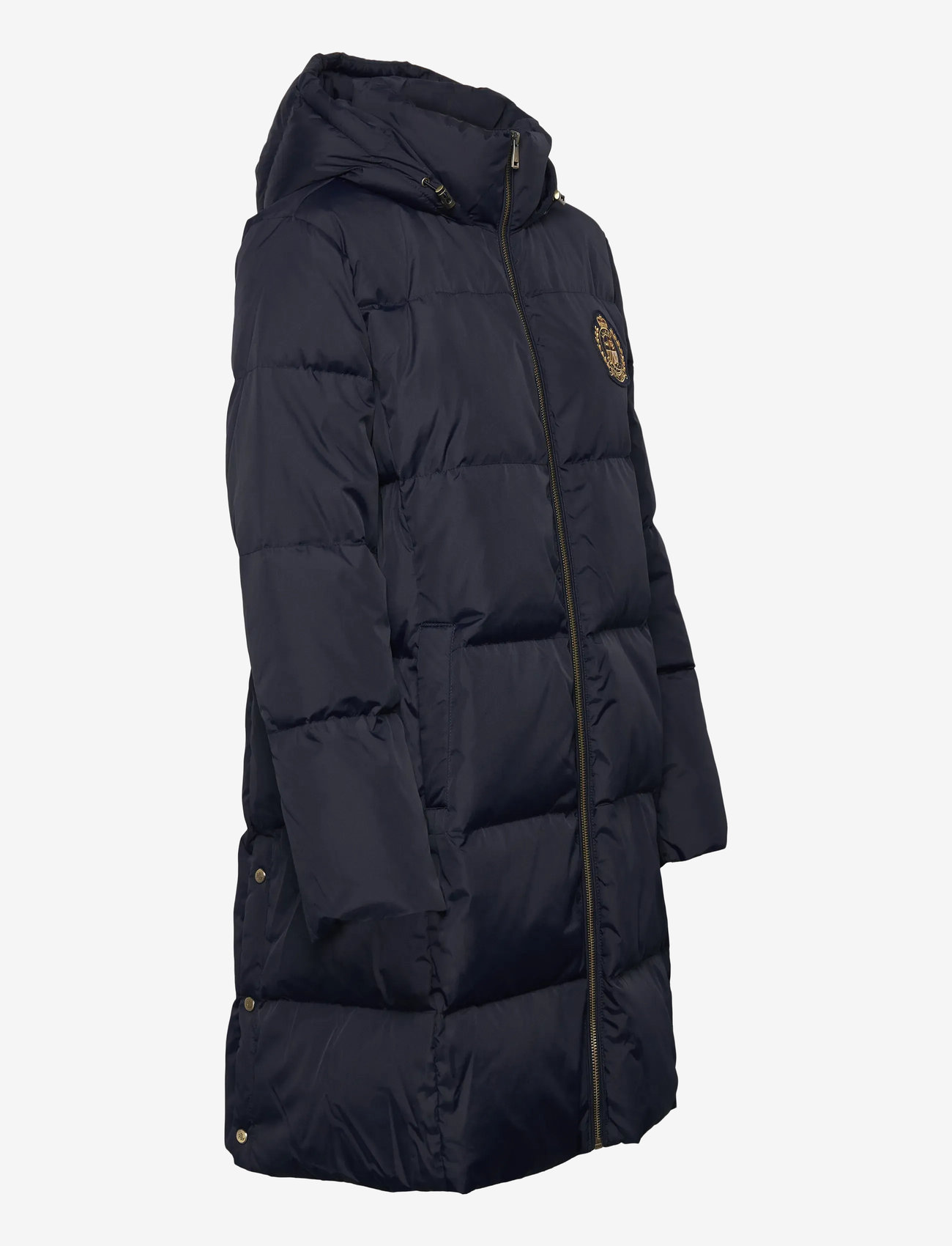 Lauren Ralph Lauren - Crest-Patch Hooded Quilted Down Coat - ullkappor - dk navy - 3