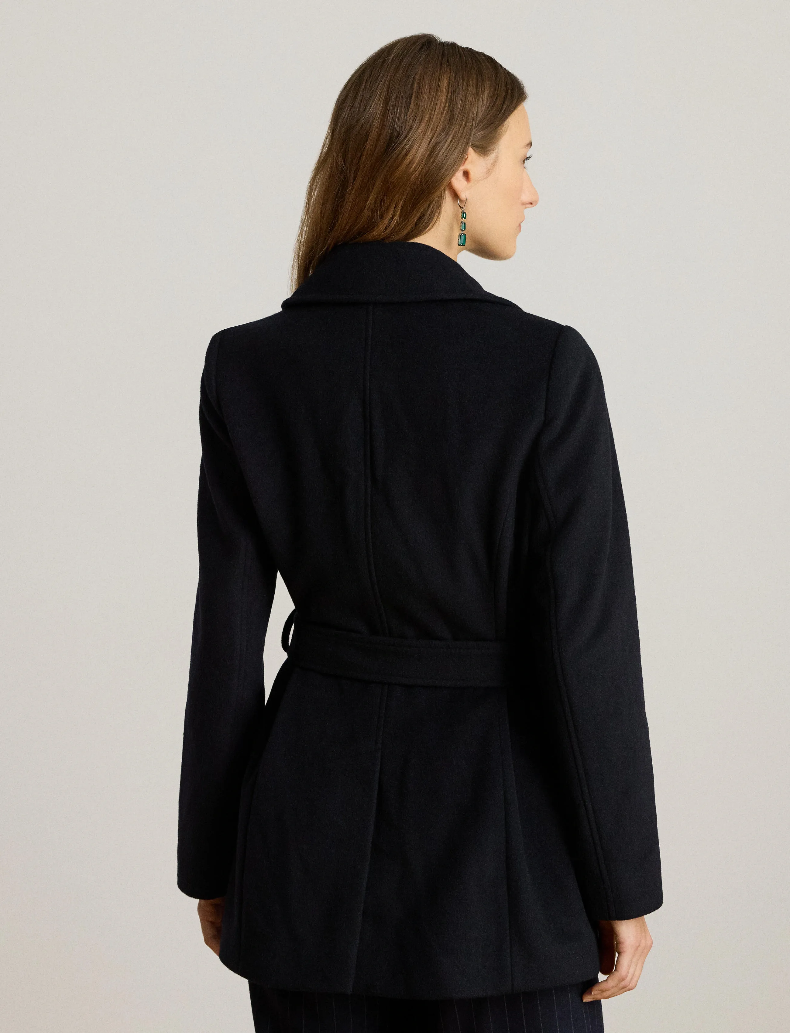 Lauren Ralph Lauren - Double-Breasted Belted Wool-Blend Coat - winterjacken - regal navy - 2