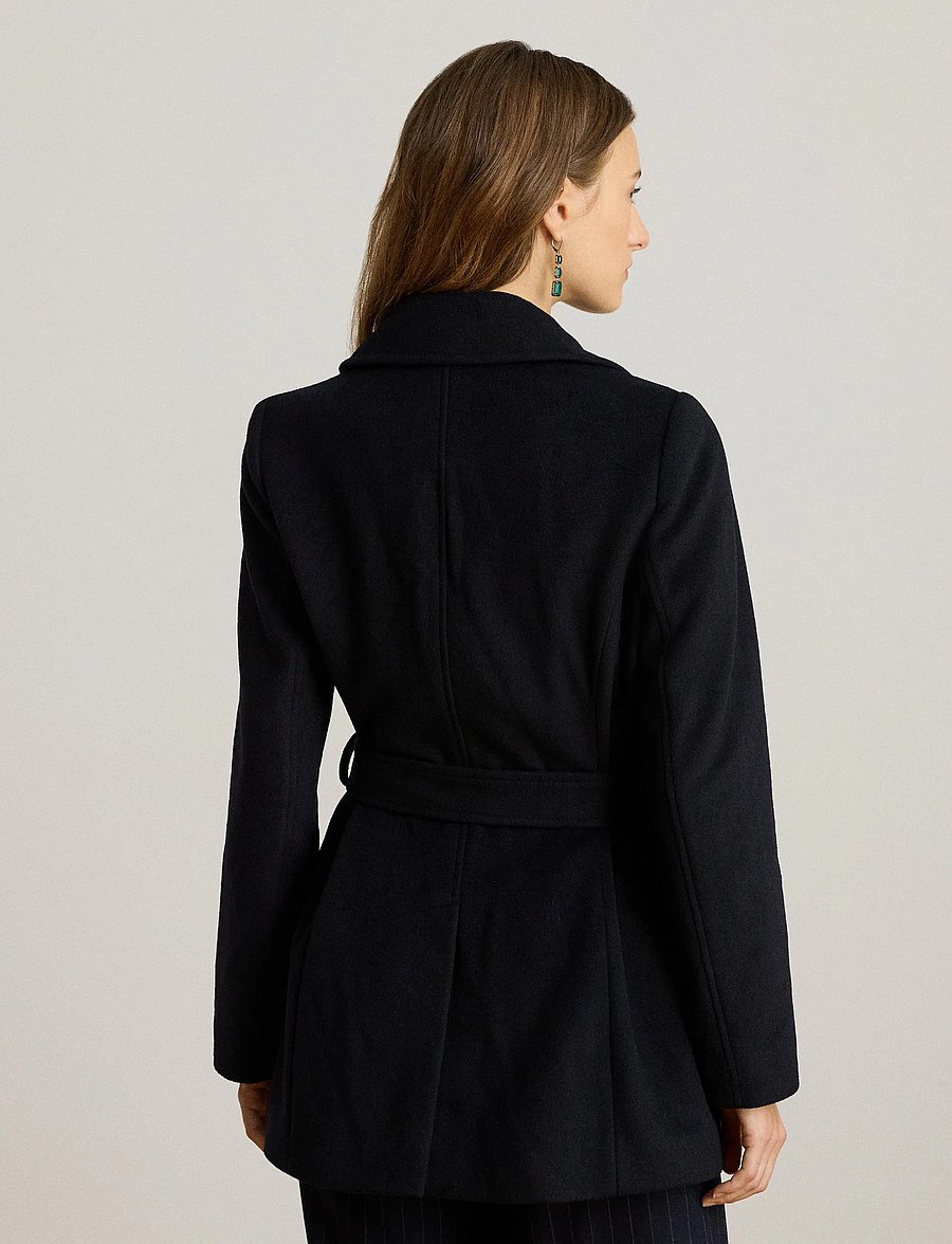 Lauren Ralph Lauren - Double-Breasted Belted Wool-Blend Coat - winterjacken - regal navy - 2