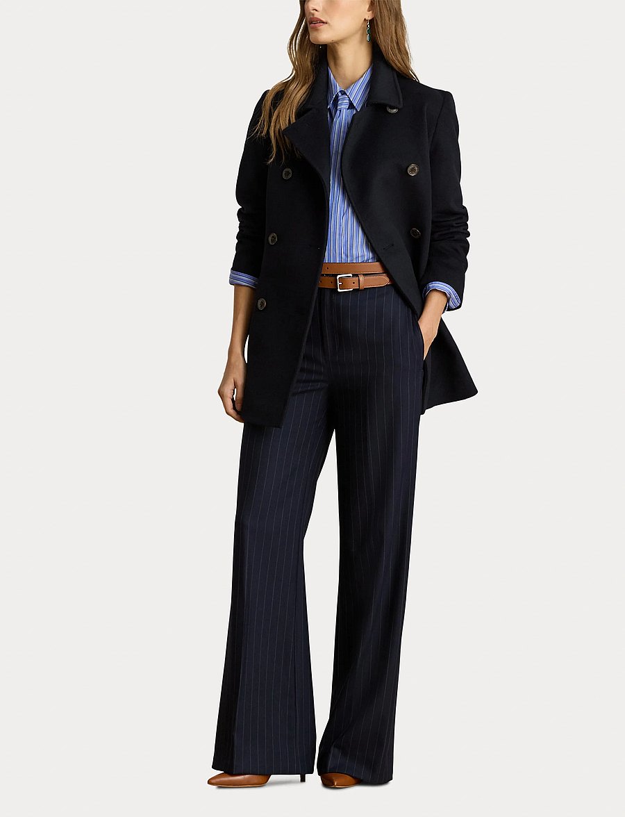 Lauren Ralph Lauren - Double-Breasted Belted Wool-Blend Coat - winterjacken - regal navy - 4