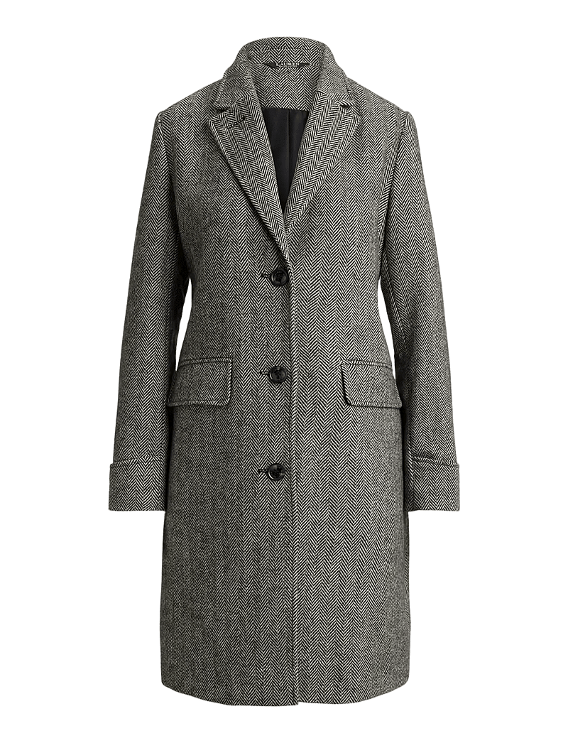 Lauren Ralph Lauren - Herringbone Coat - villased mantlid - black - 1