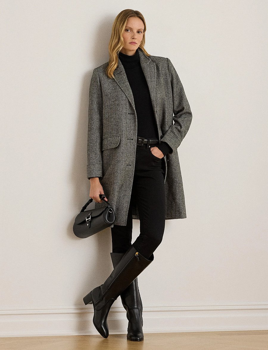 Lauren Ralph Lauren - NOVELTY-'WOOL SB 38" - vestes d'hiver - black - 3